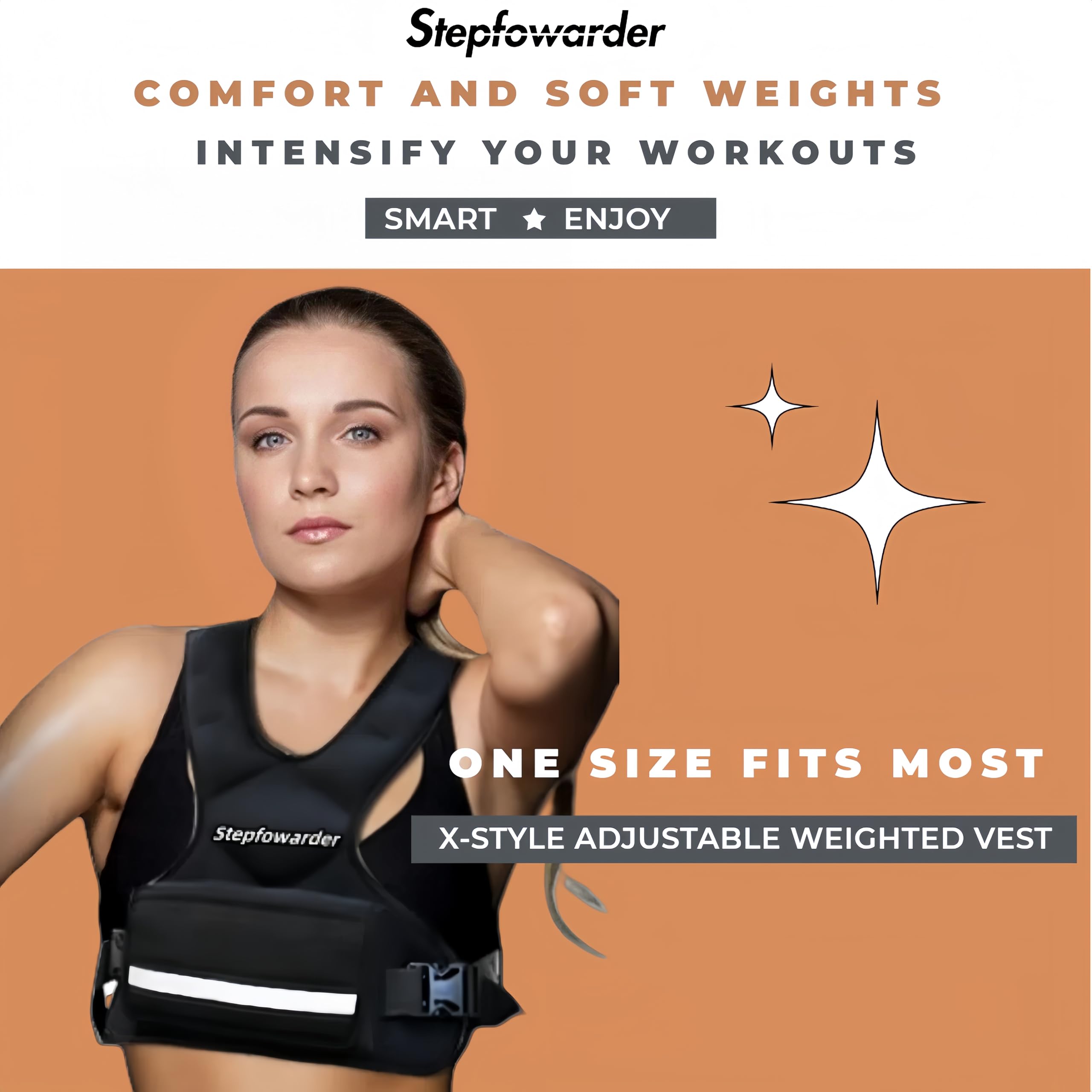 Gilet Zavorrato Da 5 Kg Con Strisce Riflettenti - Per Uomo E Donna - Per Jogging, Walking E Allenamento Cardio