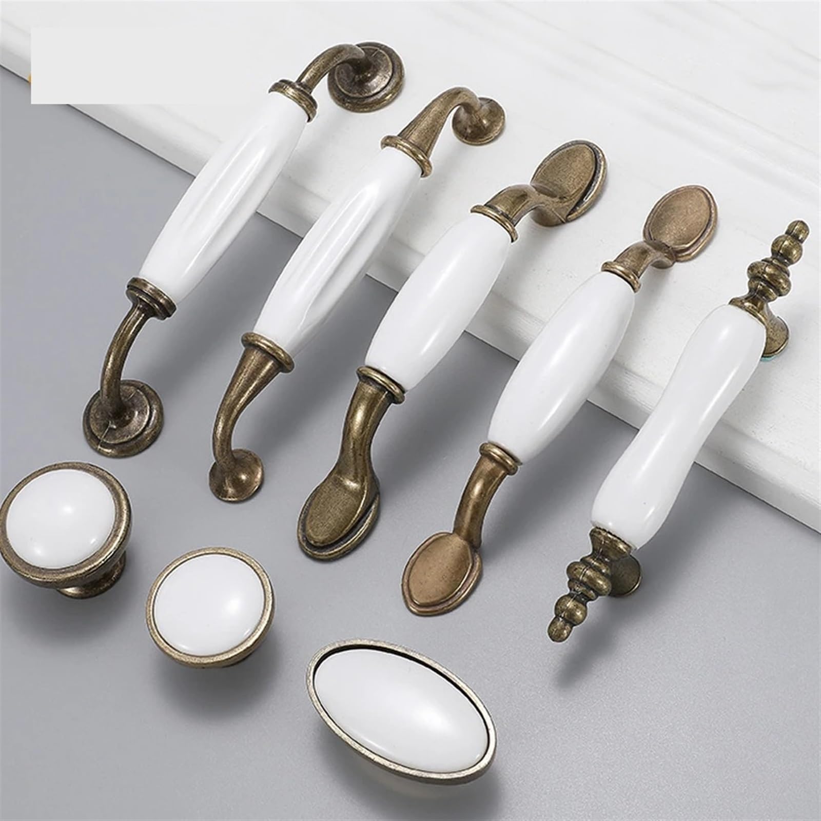 Poignée en céramique pour commode et boutons de porte armoire salon