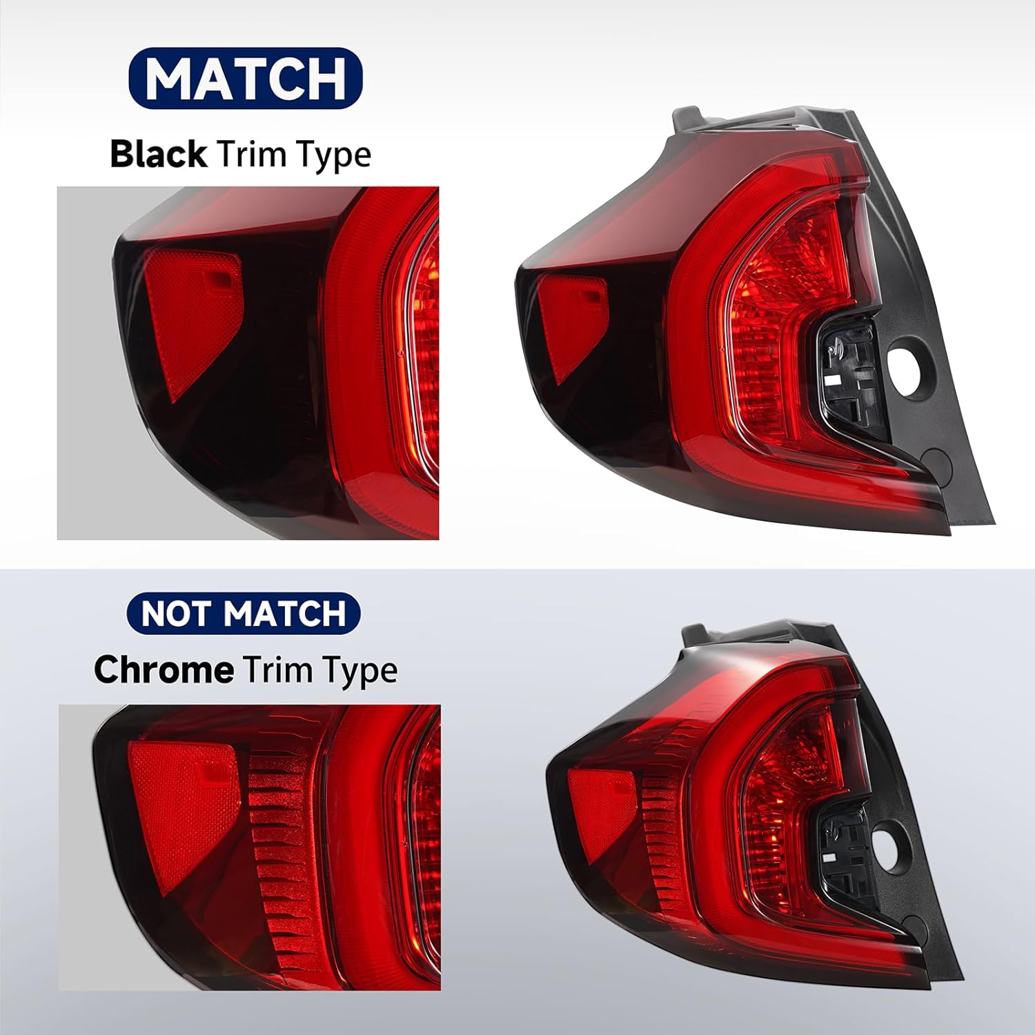 Tail Lights Compatible with GMC Terrain SLE/SLT/AT4 2022 2023 2024 Tail Lamp Taillights Left Driver Side Replace GM2804150 87838559 - Image 3