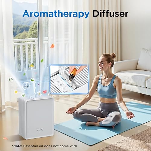 Miniatura 7 de Purificadores de aire para el hogar, habitación grande de hasta 1300 pies cuadrados, purificador de aire MOOKA HEPA para mascotas domésticas con