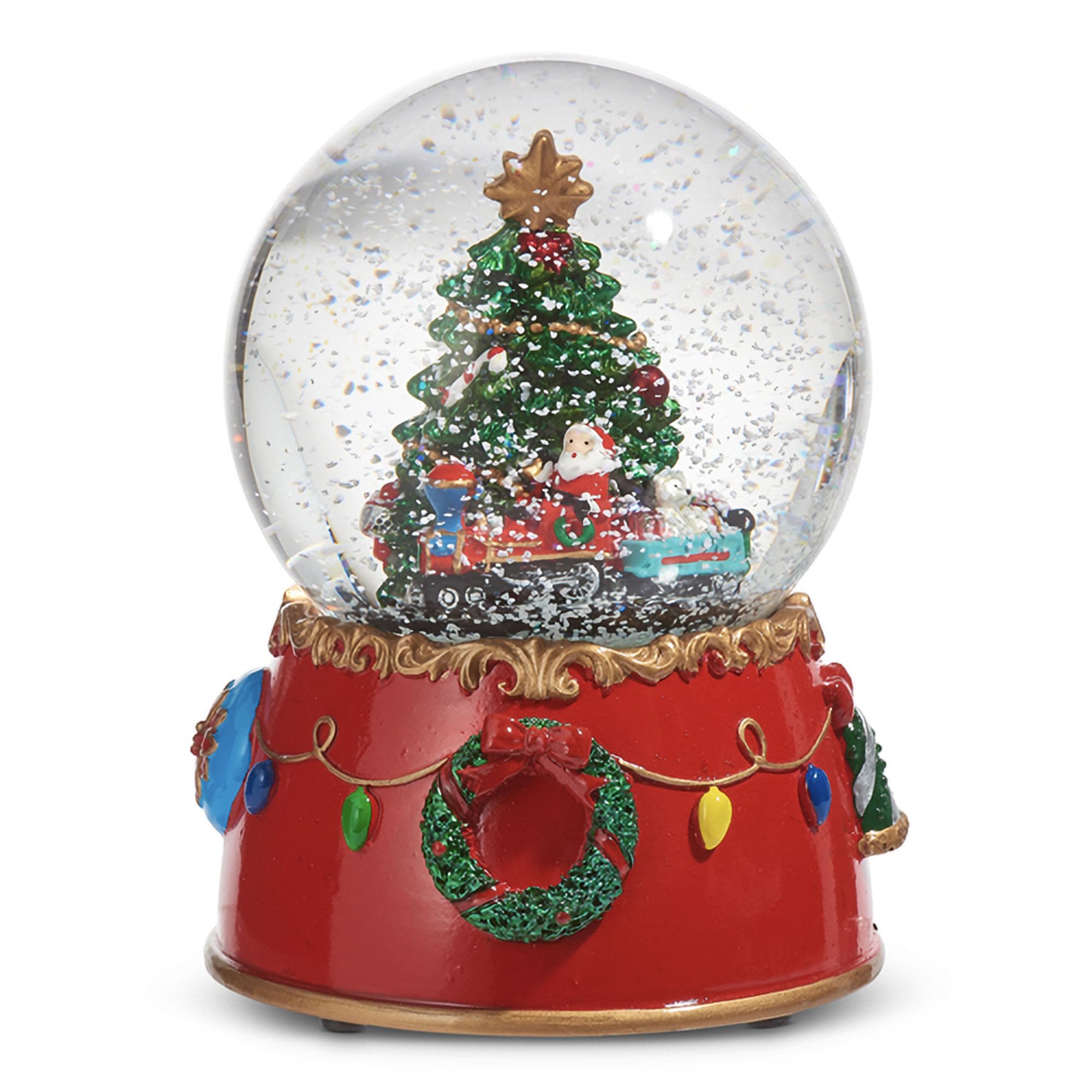 Raz Imports Musical Tree with Train Water Globe, 5.75-inch Height, Tabletop, Home Décor