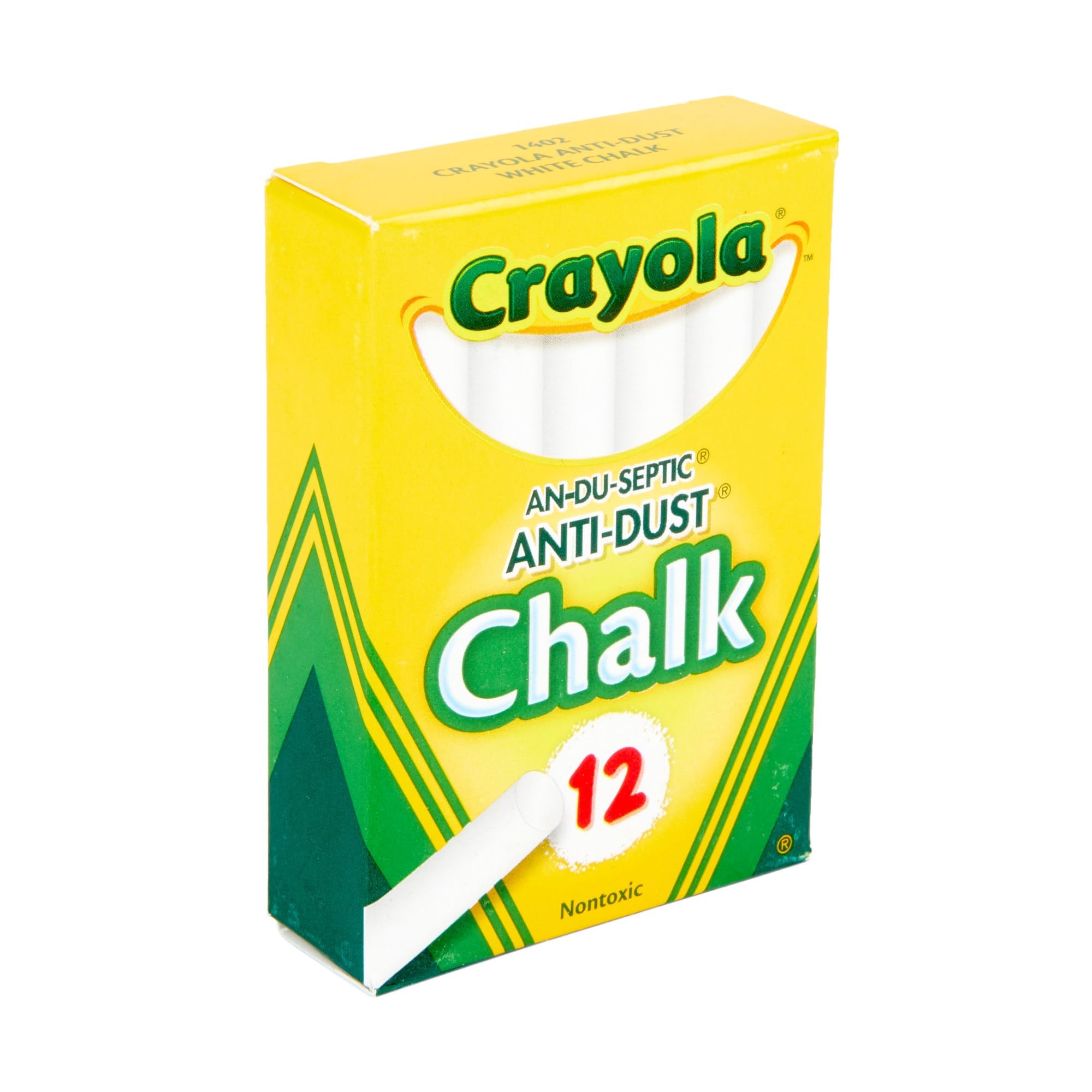 Crayola Anti-Dust Chalk-White 12/Pkg - 50-1402