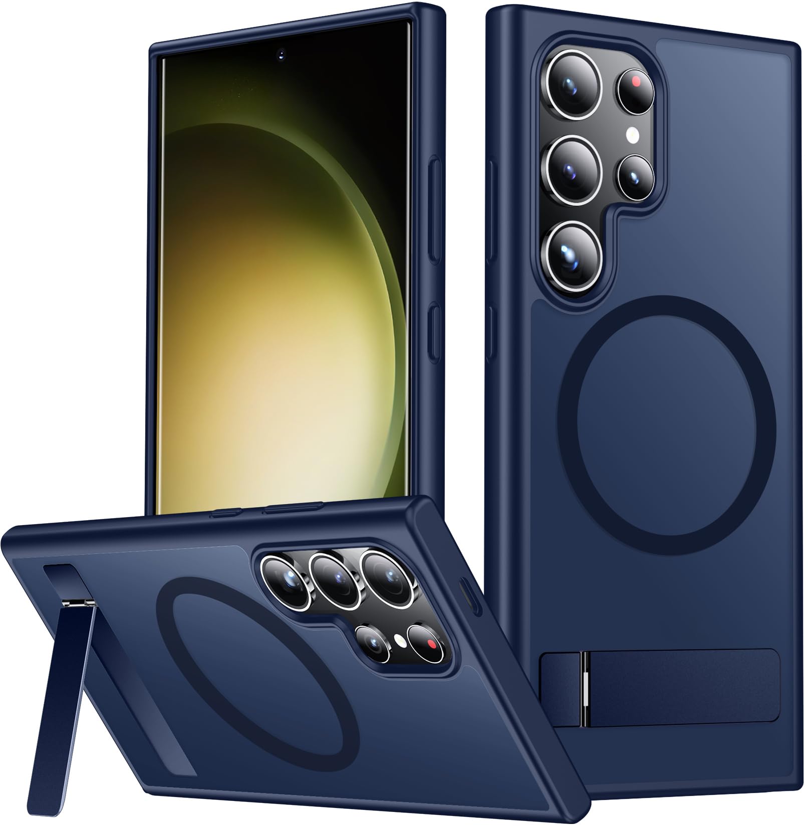 SPIDERCASE for Samsung Galaxy S23 Ultra Case, Built-in Stand, Blue