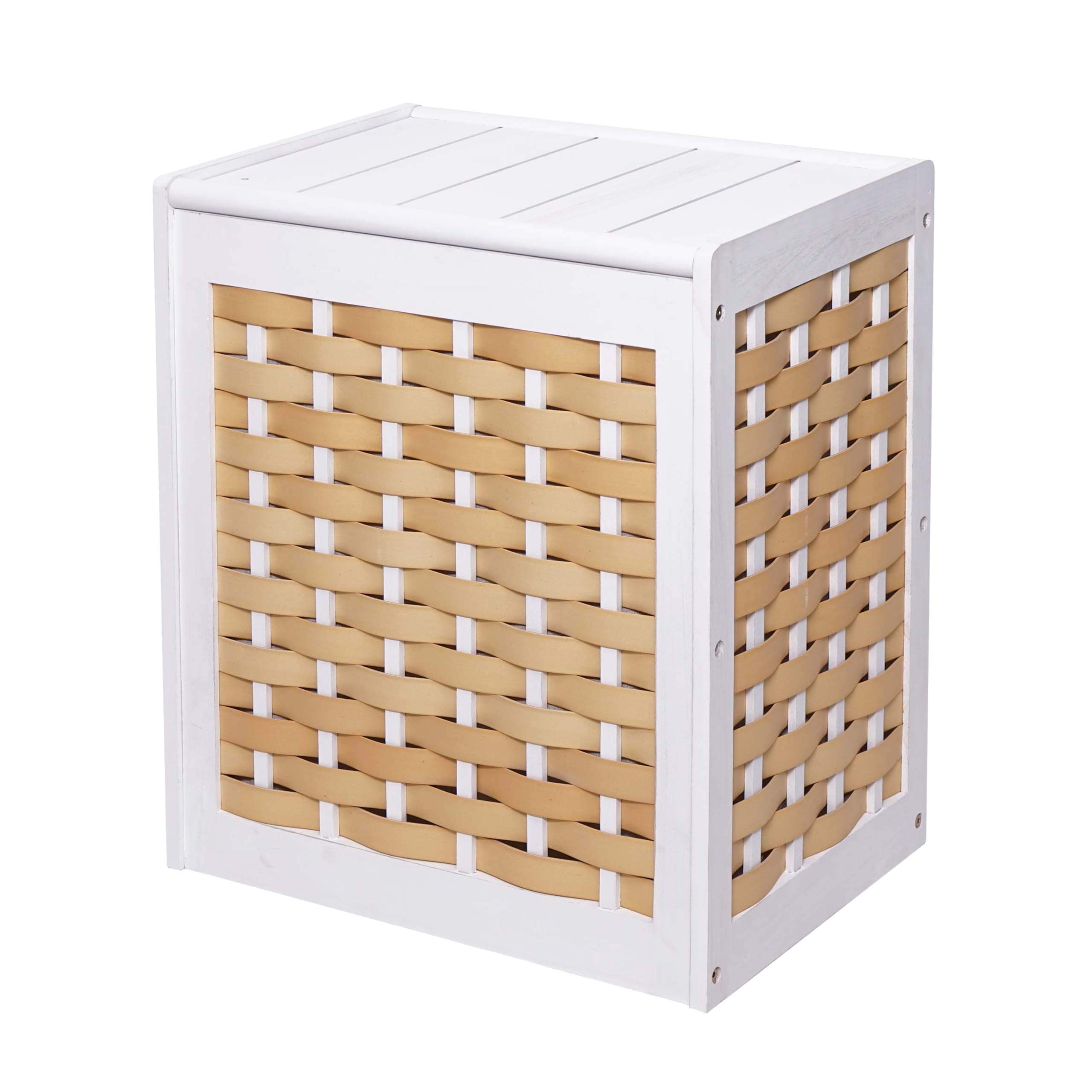 HWC-G37AM - Cesto para la ropa sucia (61 x 51 x 35 cm), color blanco