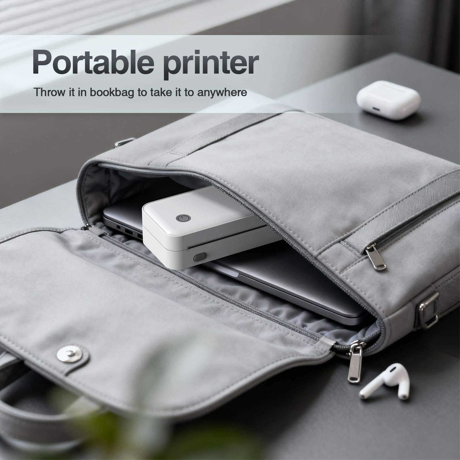 Bisofice D82 Impresora portátil A4 térmica compatible Android iOS
