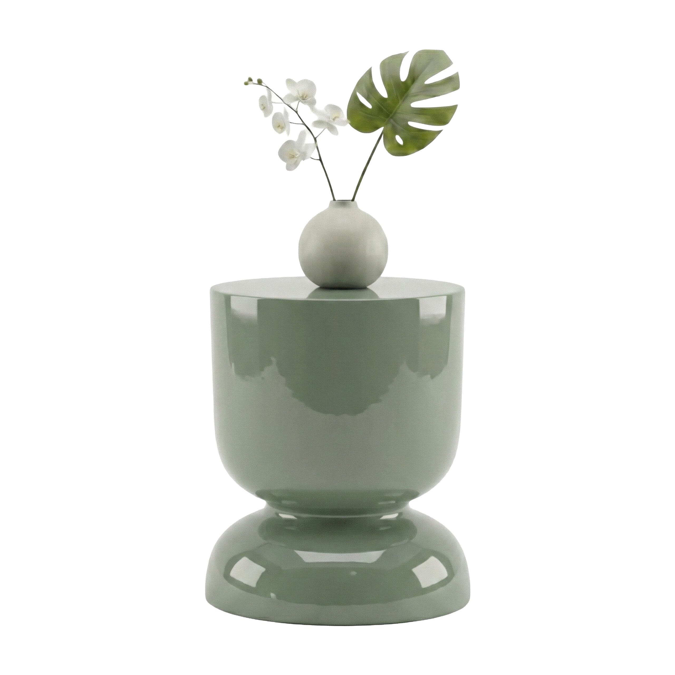 Relaxdays Tavolino & Sgabello, Design a Clessidra, Oggetto Decorativo per Soggiorno, HxD: 46 x 36