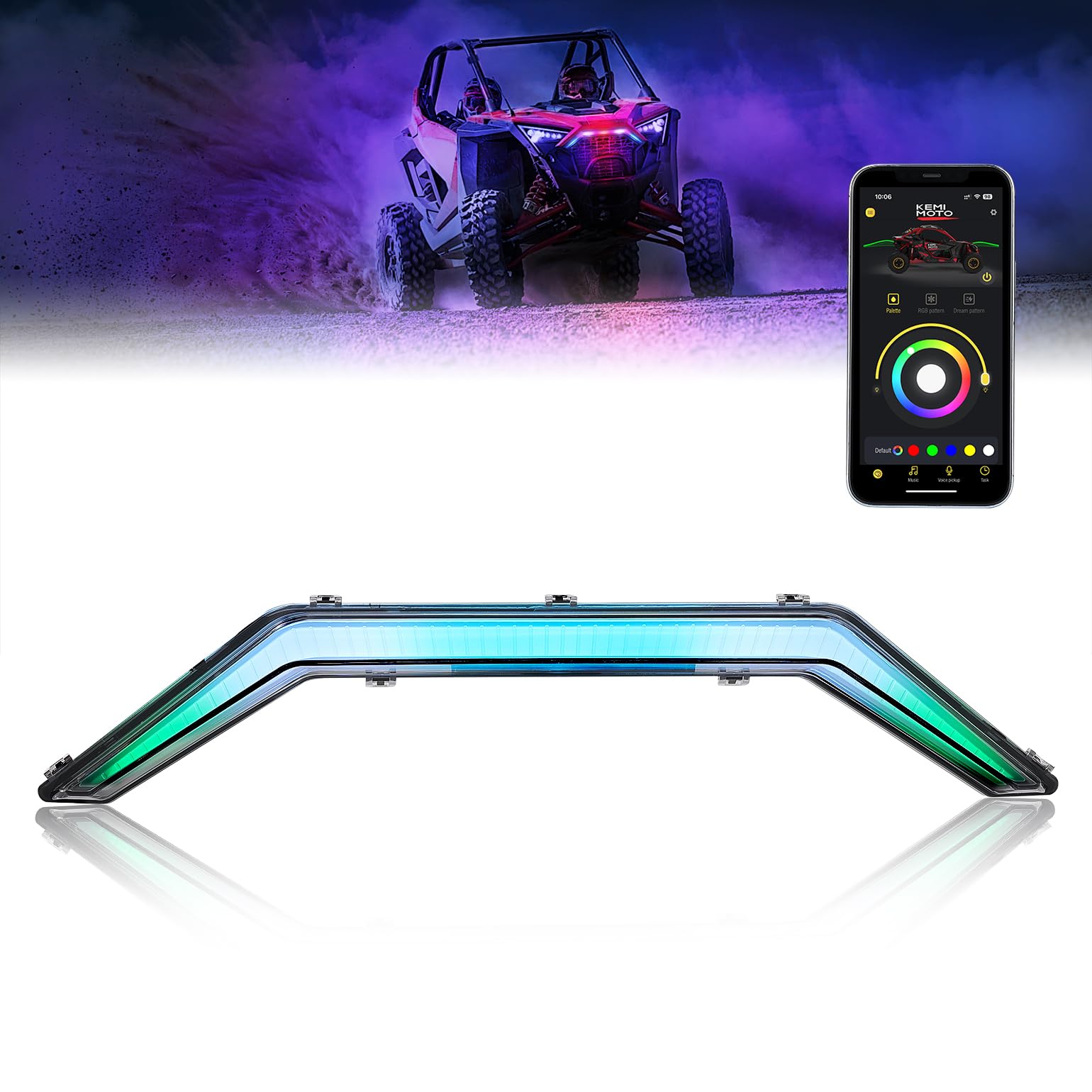 Photo 1 of KEMIMOTO Chasing Color Light, Turn Signal Light Compatible with RZR PRO XP/RZR PRO R/RZR Turbo R 2020-2024 2 and 4 seater, Front Accent ARGB APP Control Waterproof IP67 Light #2884346