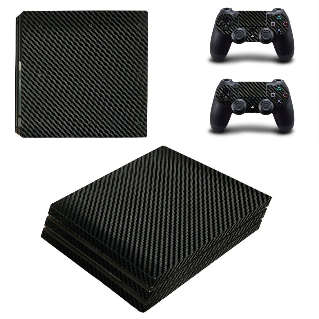 Elton Black Carbon Fiber Theme Skin Sticker Cover for PS4 Pro Console and Controllers [video game] (B06XZL7XXG) Amazon Price History, Amazon Price Tracker