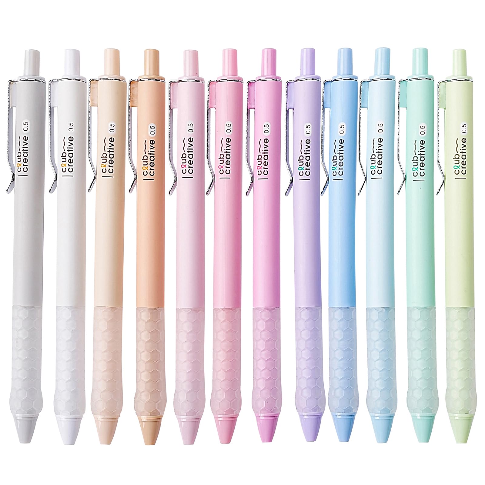 LuminoMei Blue Ink Pens, Gel Pens 0.5mm, Fine Point Smooth Writing Pens, 12 Count Pens Set, Pastel Gel Pens with Blue Ink, Functional & Pretty Pens