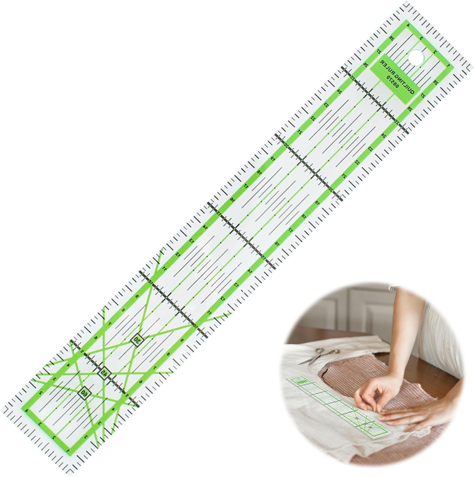 PONY Stricklehre Rechteck Aus Holz - Nadelmaß Für Strickerinnen