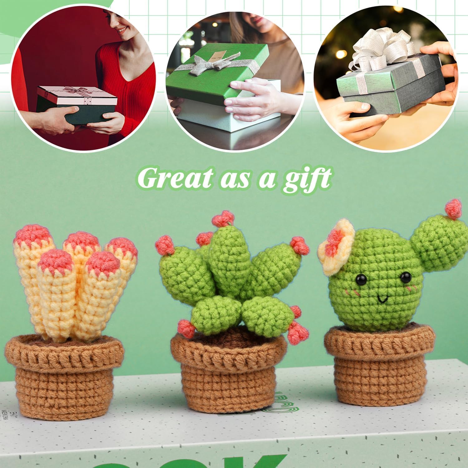 QLECT Crochet Kit for Beginners - DIY Crochet Flower Kit for Adults & Kids - Create Sunflower, Hair Accessories & More - Perfect Crochet Kit for Beginners, Woobles, and Flower Making 4
