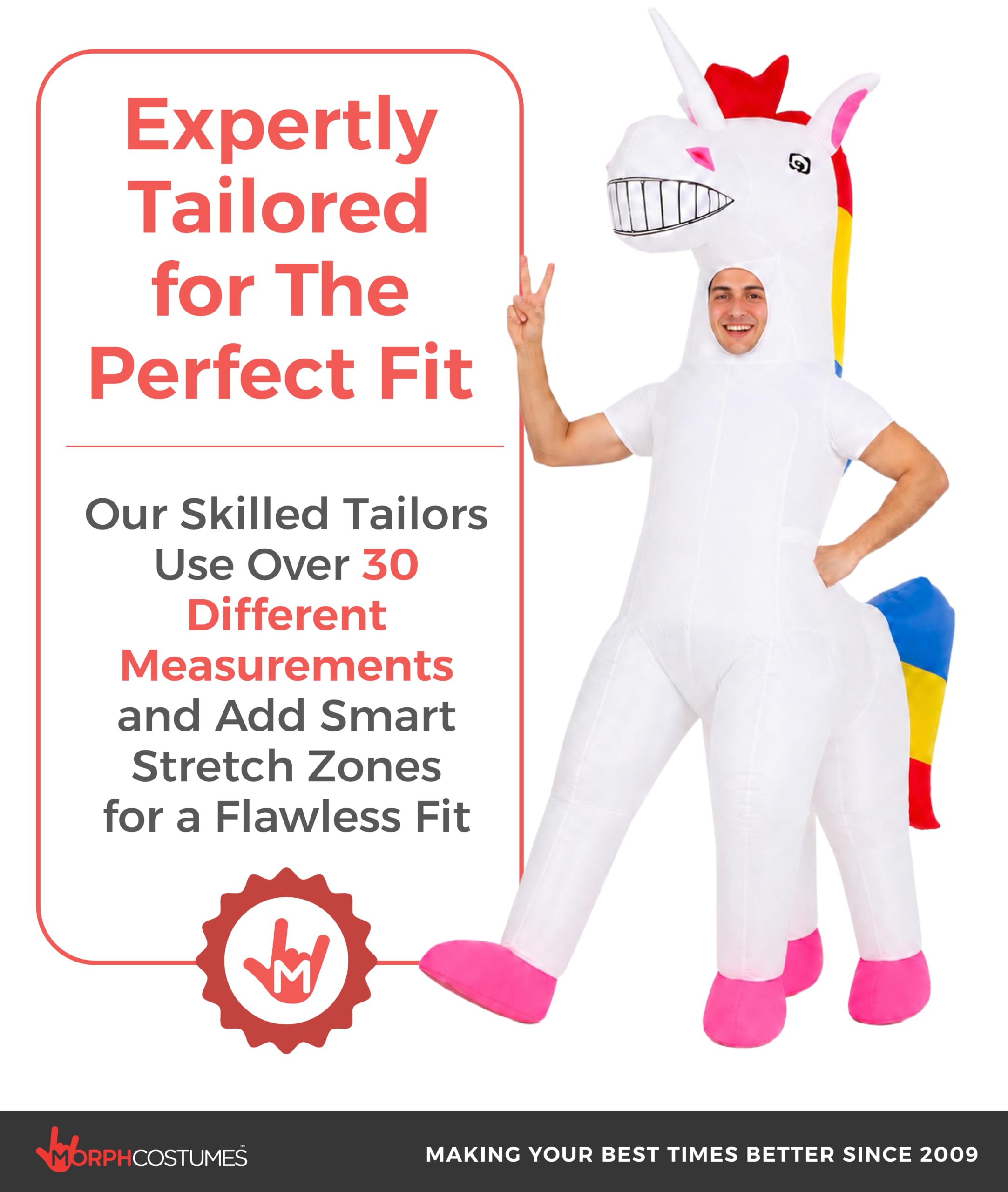 Morph Aufblasbares Einhorn Kostüm Erwachsene, Einhornkostüm Herren Damen, Karneval Kostüm Erwachsene, Lustiges Kostüm, Aufblasbares Kostüm