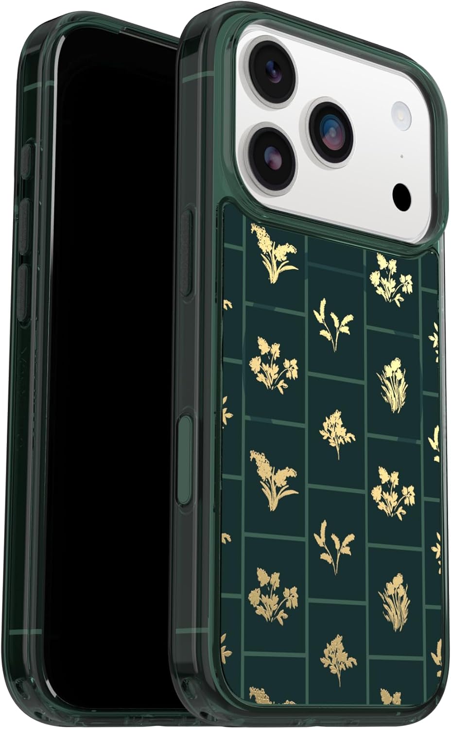 OtterBox iPhone 17 Pro Symmetry Series Clear Case - Golden Bloom - Green - Image 3