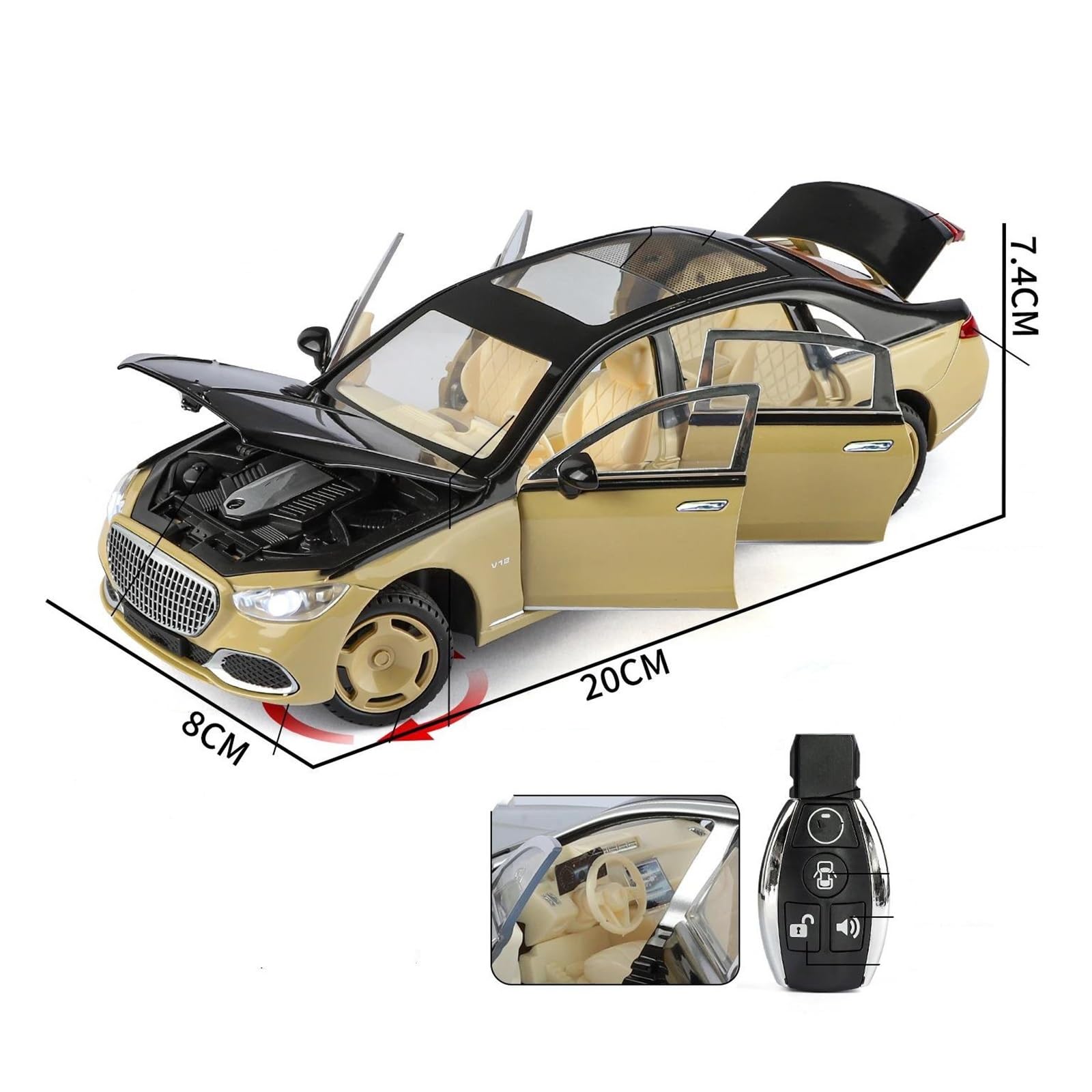 Modellino Diecast Modellismo da Collezione Auto Per Maybach S680 Modellino Auto