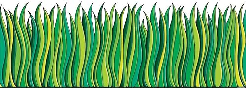 Scholastic TF3302 - Cenefas de césped verde alto