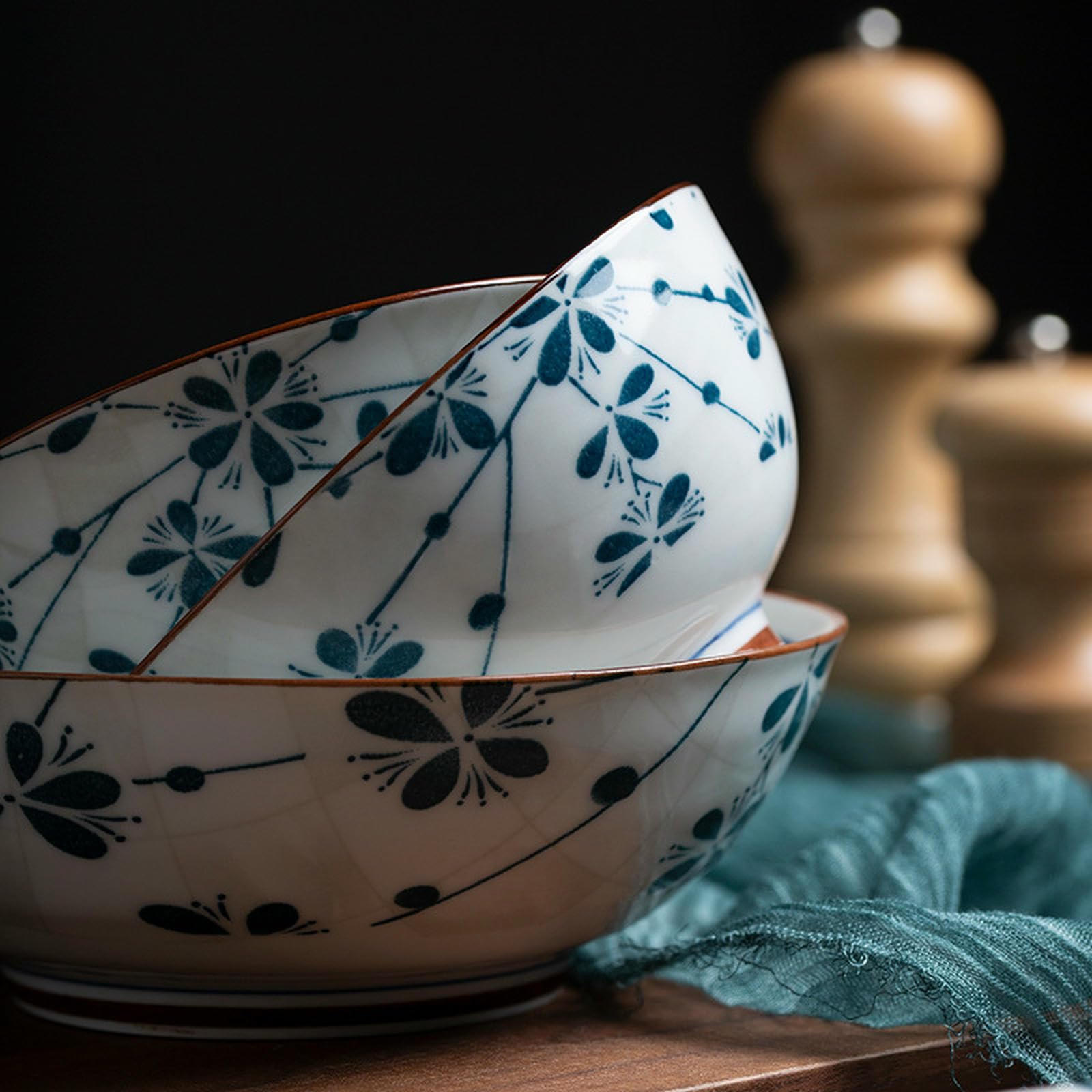 Haushaltsgeschirr aus Keramik, Retro-Stil, ländlicher Stil, exquisit, einfach, praktisch, Unterglasur, für 2 Personen, Essen (10 Stück)