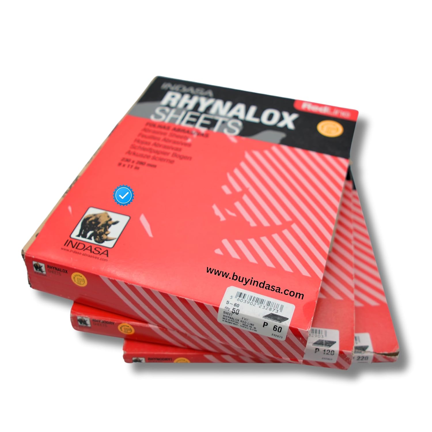 Buy Indasa Red Line Rhynodry Heavy Duty Sanding Sheets, 5 Series (5-600)