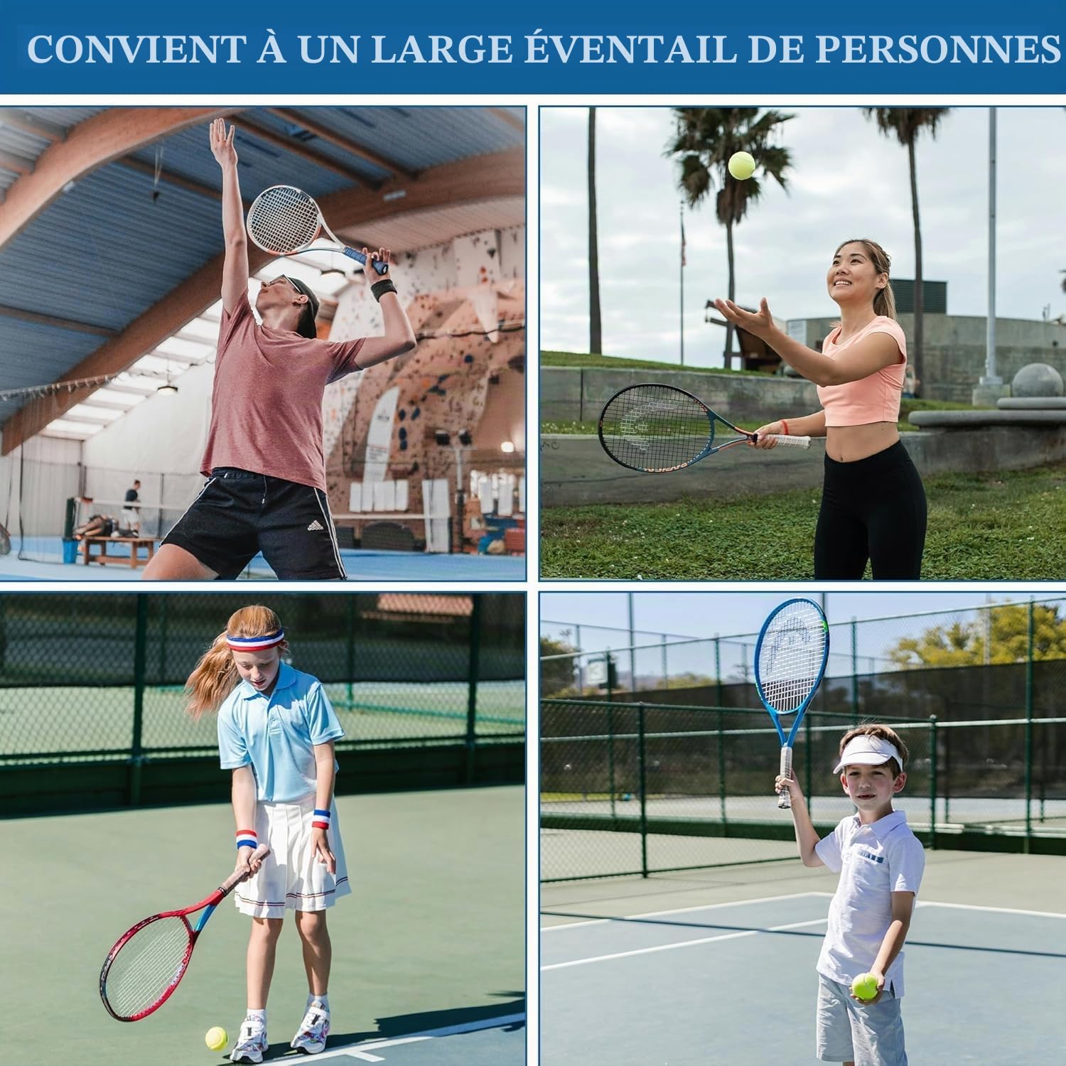 AKOZLIN Filet de Tennis 10ft(3 M), Filet d'entraînement de Tennis Pliable | léger et portable pour enfants - Facile à installer avec sac de transport - Pour arrière-cour, jardin, terrain d'exercice
