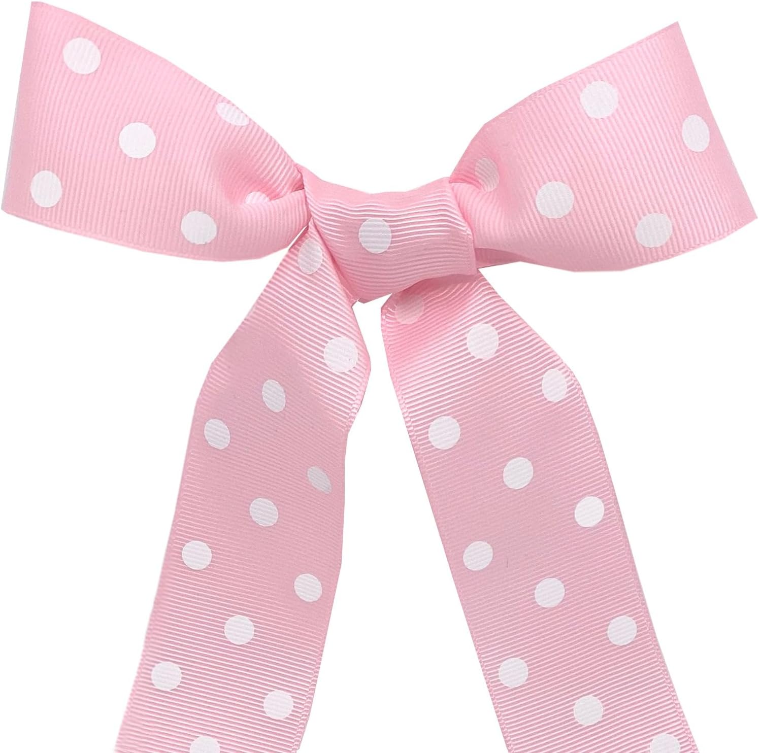 Morex Grosgrain Dot Ribbon, 1-1/2-Inch by 20-Yard Spool, Light Pink with White Polka Dots