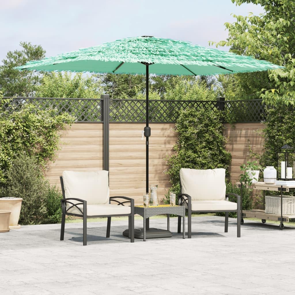 Homgoday Sombrilla de jardín con Poste de Acero Verde 300x200x250 cm Sombrilla Terraza Exterior, Sombrilla Jardín Grande Orientable Jardín Parasol Balcón