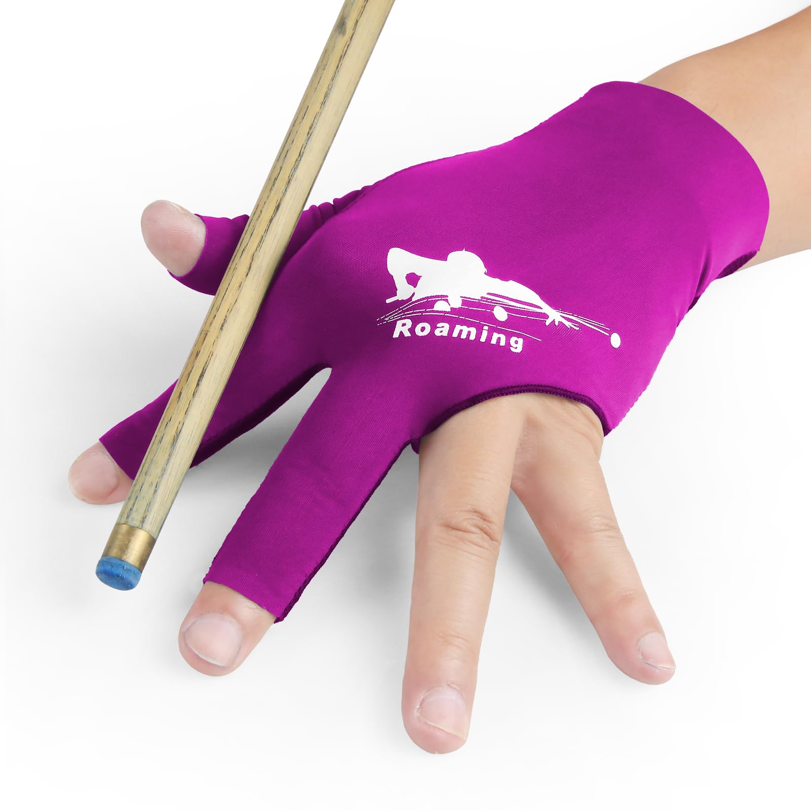Roaming Breathable Billiard Gloves for Men Left hand, Elastic Pool Gloves for Shooters Snooker Carom Cue Sport (Rose Red-Left Hand, Small-Medium) โ image 1