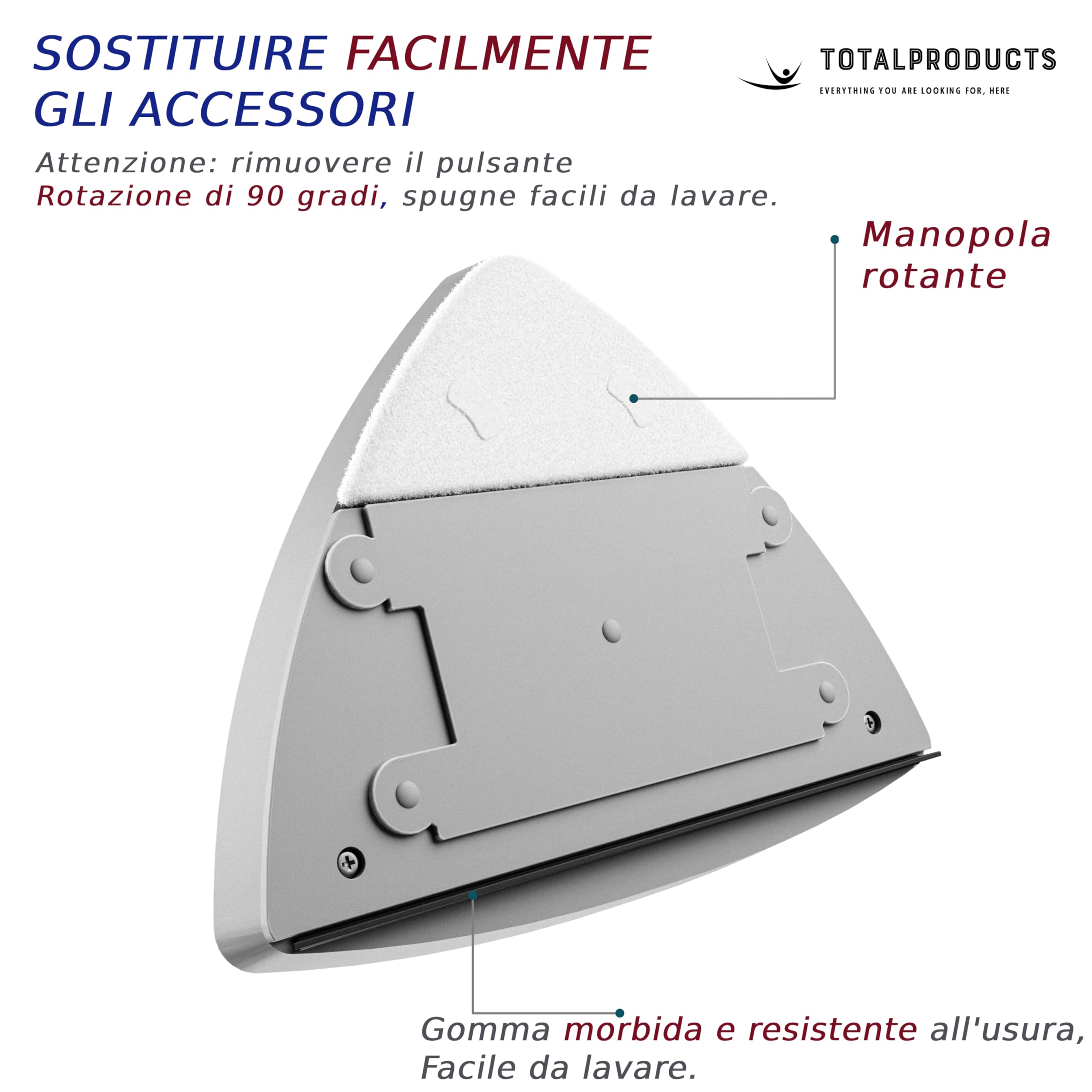 Pulitore Magnetico per Vetri Doppia Faccia 2-10mm – Lavavetri Magnetico per Finestre e Vetrate, Pulizia Vetri Esterni Senza Uscire, Spugna Assorbente, Raschietto in Gomma, Corda di Sicurezza.