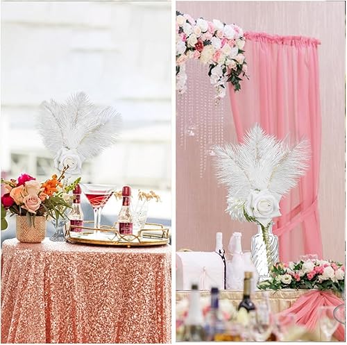 Miniatura 3 de CROWN GUIDE Bolígrafo de plumas de tinta para libro de invitados de boda, bolígrafo de plumas de rosa antiguo, bolígrafos suaves y esponjosos,