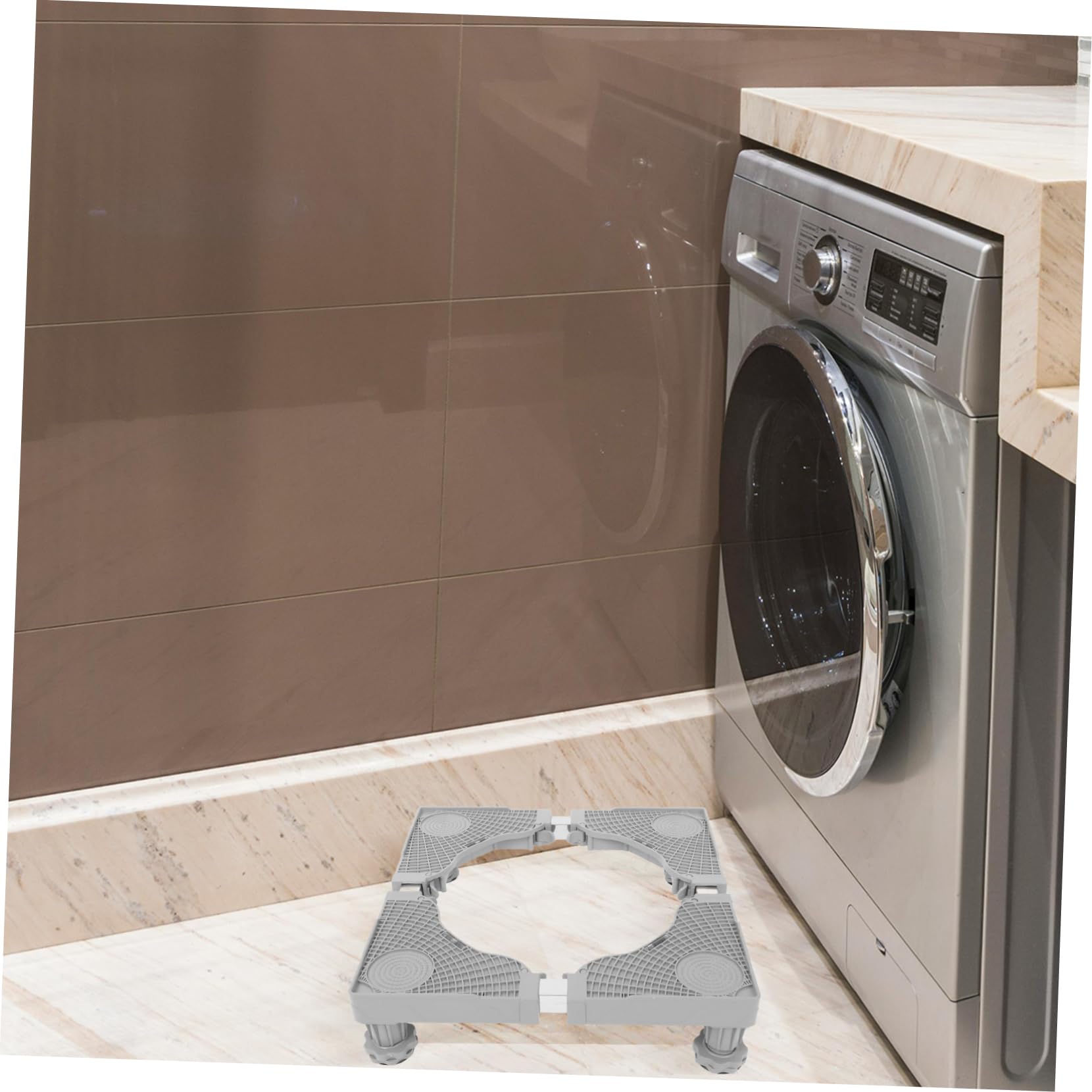Base Lavadora Ajustable Soporte Antivibración Para Lavadora y Secadora