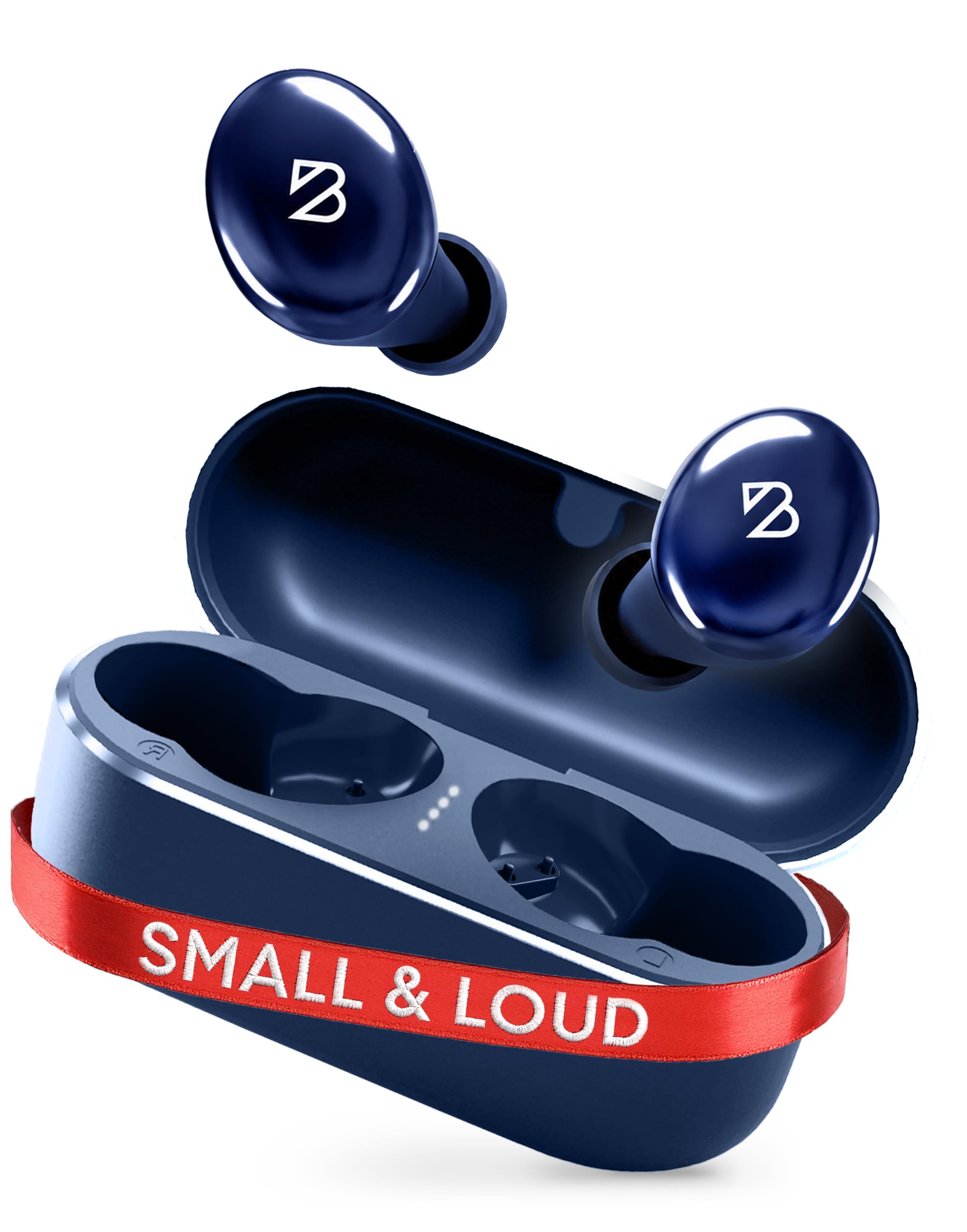 Back Bay Audio Mini Earbuds, Small Earbuds, Mini Ear Buds for Small Ears, E. Navy