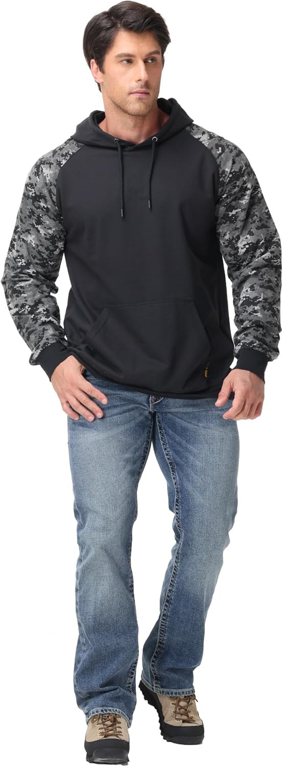 FR Hoodie for Men NFPA2112 CAT2 7.5oz Flame Resistant Pullover 100% Cotton Graphic FR Sweatshirt - Image 5