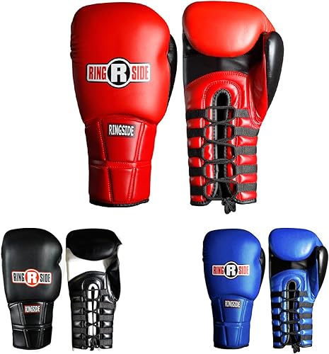 Ringside IMF Tech Super Bag - Guantes de boxeo y entrenamiento de artes marciales mixtas, color rojo, 10 onzas