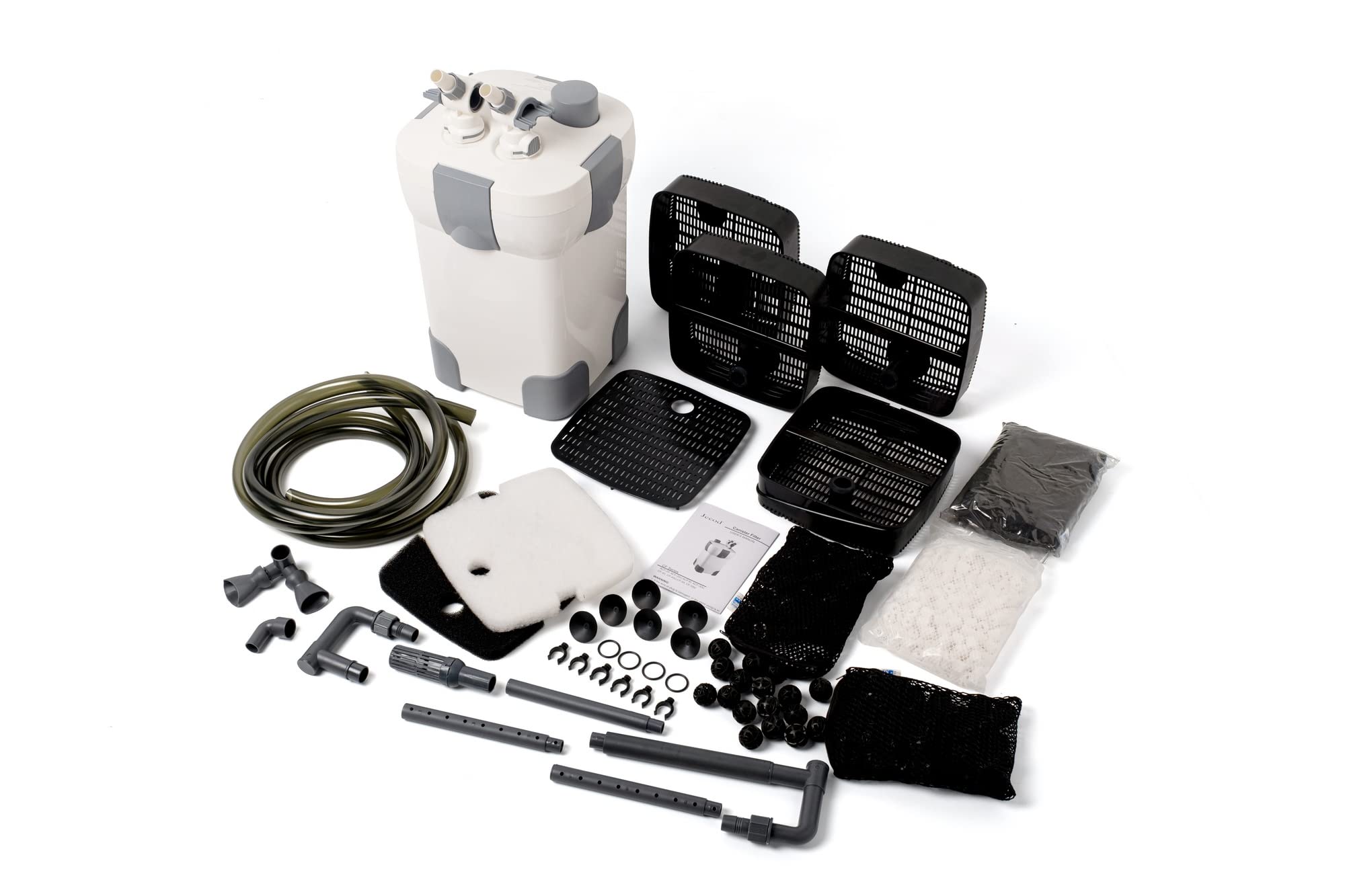 Jebao Canister External Aquarium Filter with Filtration Media (CF-45, 396GPH) - image 5