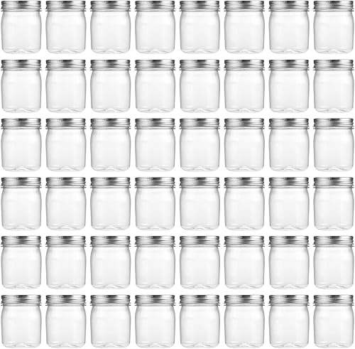 Vista 39 de Novelinks - Recipientes de plástico transparente (8 onzas), Plateado