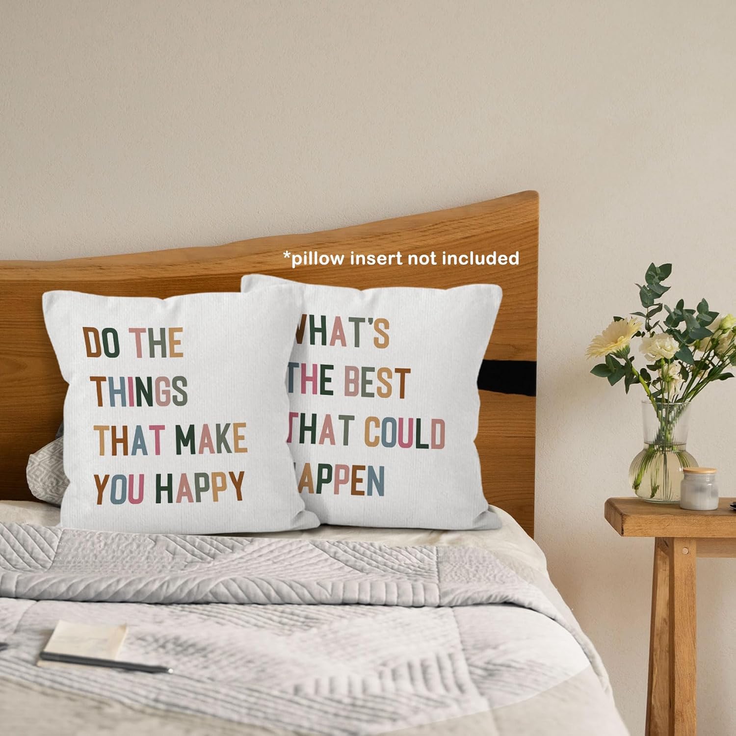 Inspirational Motivational Throw Pillow Covers 18x18 Set of 2, Preppy Decor Pillow Cases Gifts for Classroom Playroom Teens Dorm Kids Room Bedroom Nursery, Positive Pillowcases for Couch Bed - Image 5