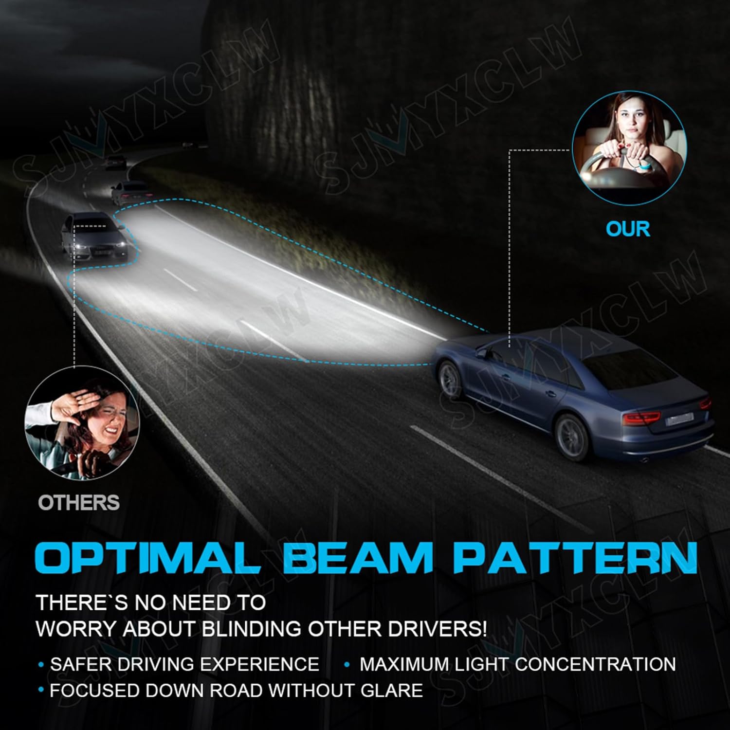 Compatible for Kia Sportage Halogen Headlight Bulbs 2011 2012 2013 2014 2015 2016, H11B Halogen Bulbs Low Beam, 300% 6000K Cool White 50,000+ HRS Lifespan, Easy to Install, Pack of 2