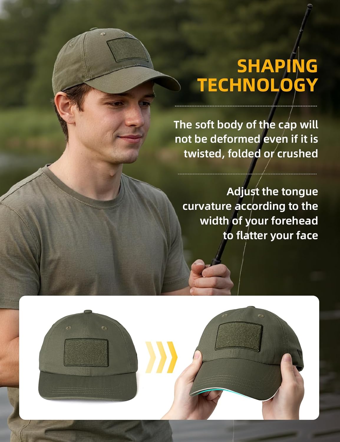 IDOGEAR SPORTS Tactical Baseball Cap Military Hat for Men Trucker Fitted Cap for Outdoor Golf Running Fishing Hiking Hunting - Image 4
