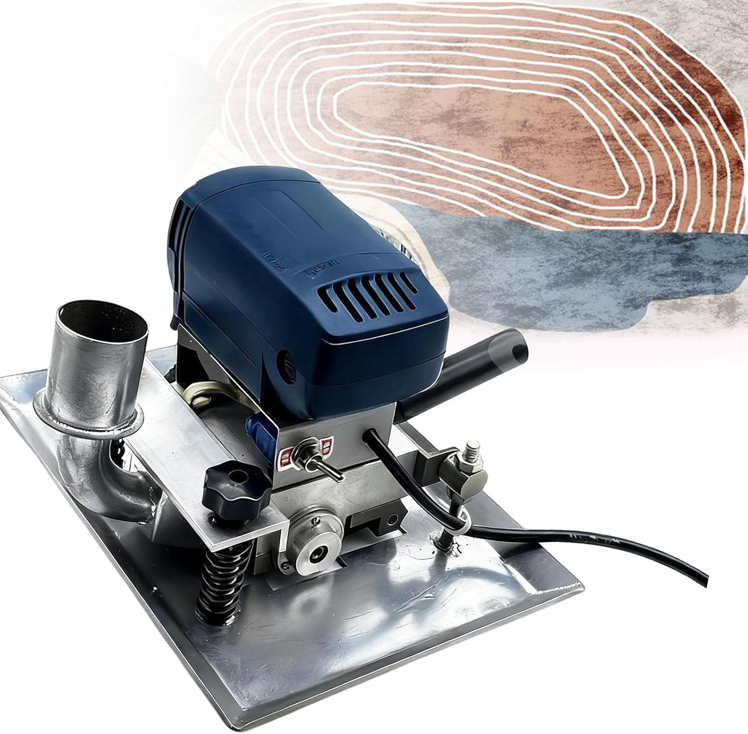Portable Electric Carpet Trimmer 500w,Flat Rug Shearing Machine,3 Inch Rotating Blade,Adjustable Depth,Fast Steel Tufting Shears,Flexible Movement,for Handmade Rug