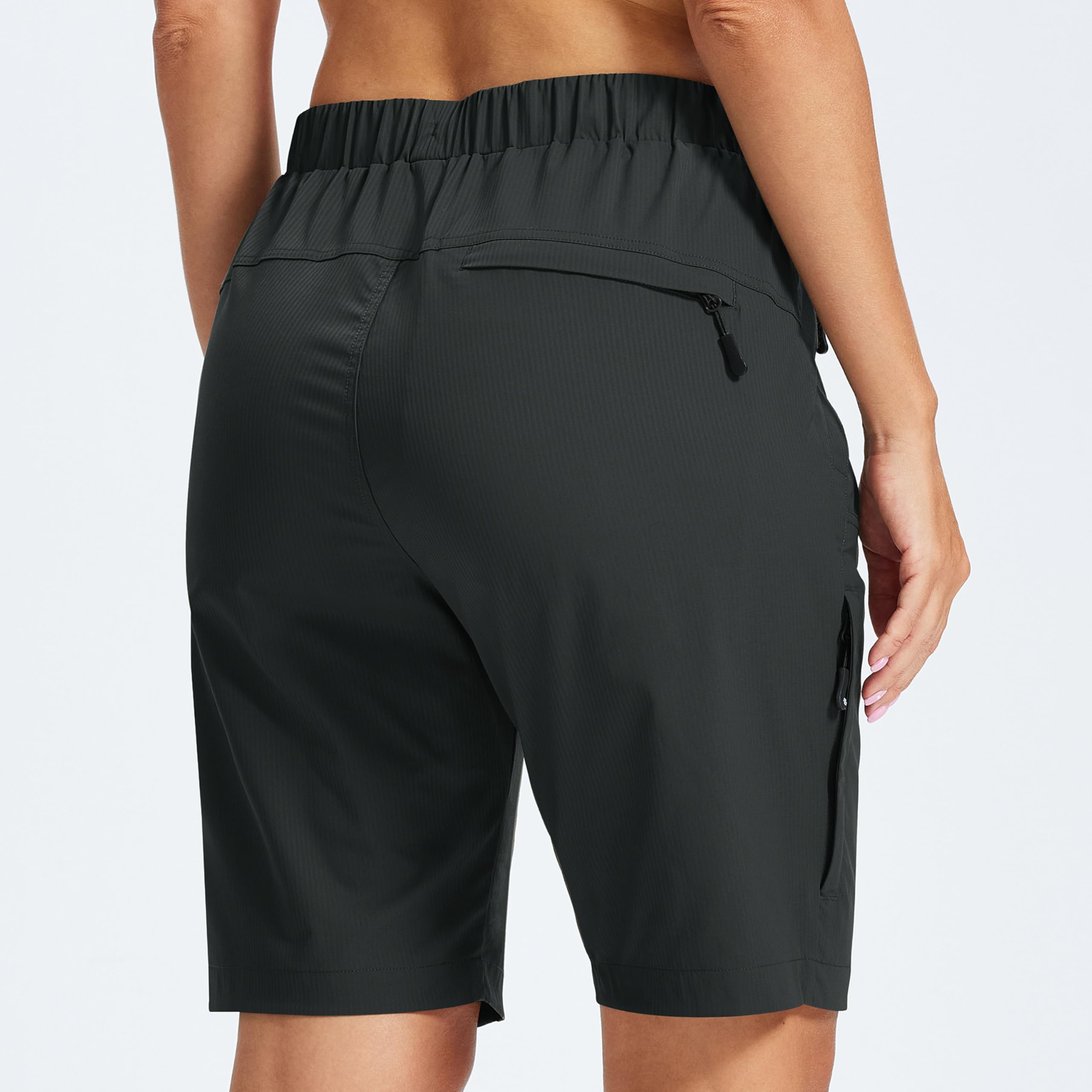 MoFiz Pantaloncini Cargo Donna Bermuda Pantaloni Corti da Trekking Escursionismo Viaggio Ciclismo Sportivi Asciugatura Rapida Impermeabili con 5 Tasche - 2