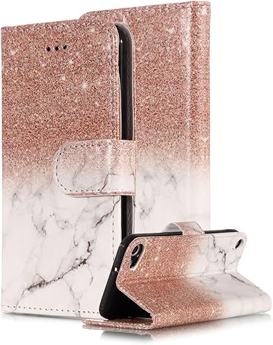 Miniatura 1 de Areall - Funda protectora completa para iPod Touch de 7ª/6ª/5ª generación, funda protectora completa para iPod Touch 5/6/7, color oro rosa y blanco