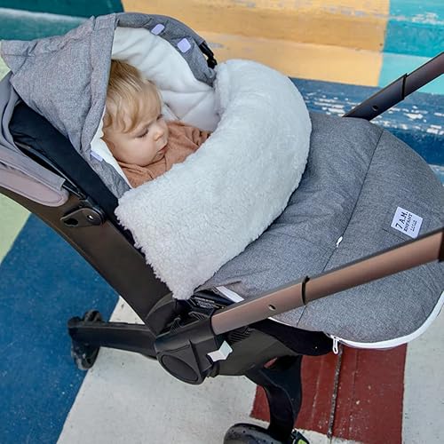 Miniatura 9 de 7AM Enfant - Saco universal para cochecito, repelente al agua, bolsa de invierno para cochecitos y asientos de automóvil, microforro polar suave y
