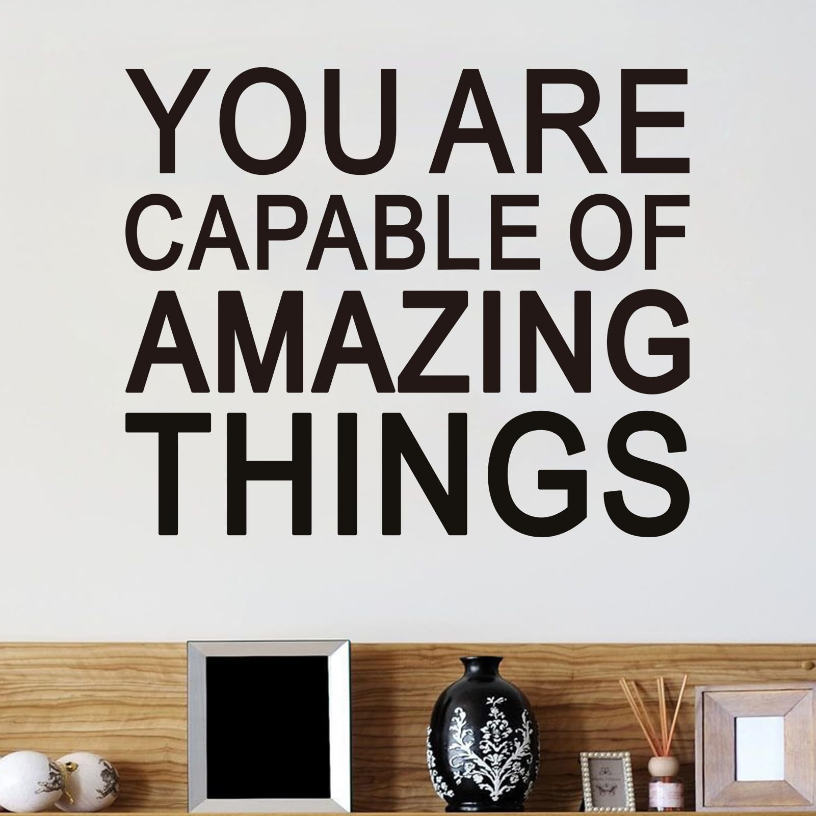 Inspirational Quotes Wall Stickers for Office: Motivational Gym School Classroom Garage Bedroom Vinyl Art Wall Decals