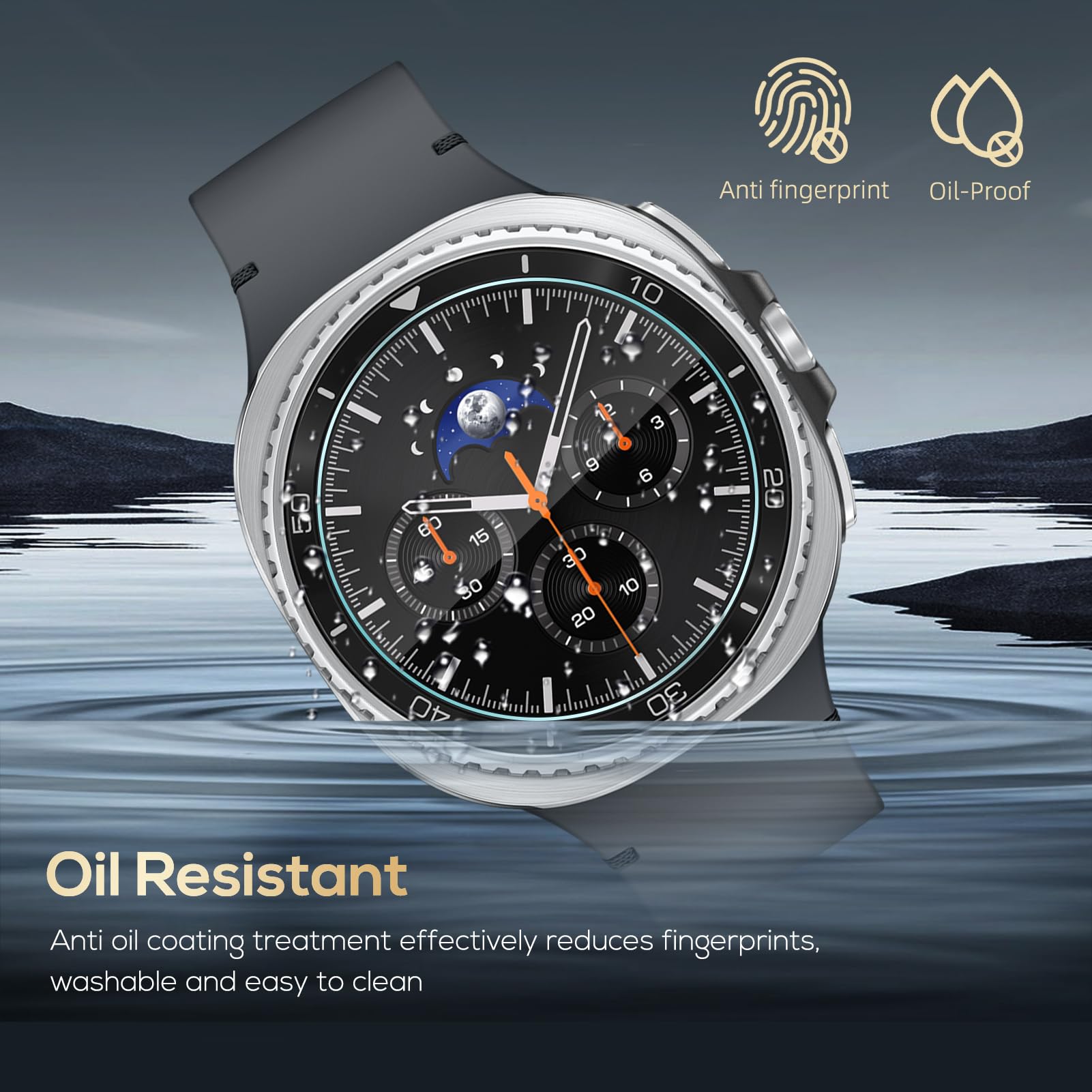 [Paquete de 5] para Samsung Galaxy Watch 8 Classic Clear HD Protector de pantalla de vidrio templado, dureza 2.5D 9H, vidrio templado ultrafino para Samsung Galaxy Watch, antiarañazos, sin