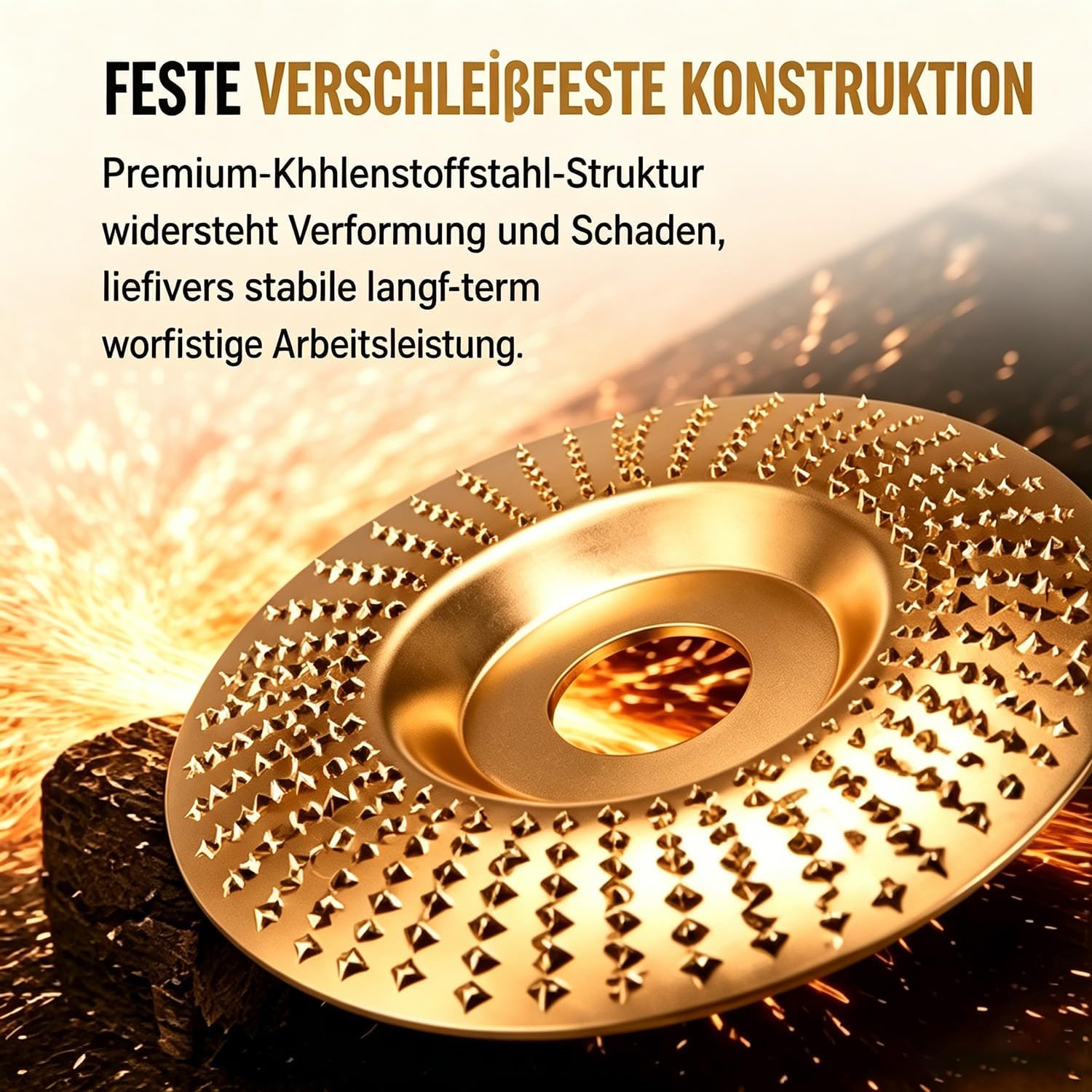 Generisch 3Stück Wolframcarbid Schleifer, Schleifscheibe – Wolframkarbid-Rad & Wolframkarbid-Scheibe für Winkelschleifer – Wolframcarbid Scheibe zum Holz Schleifen, schnitzen & schneiden (Ebene)