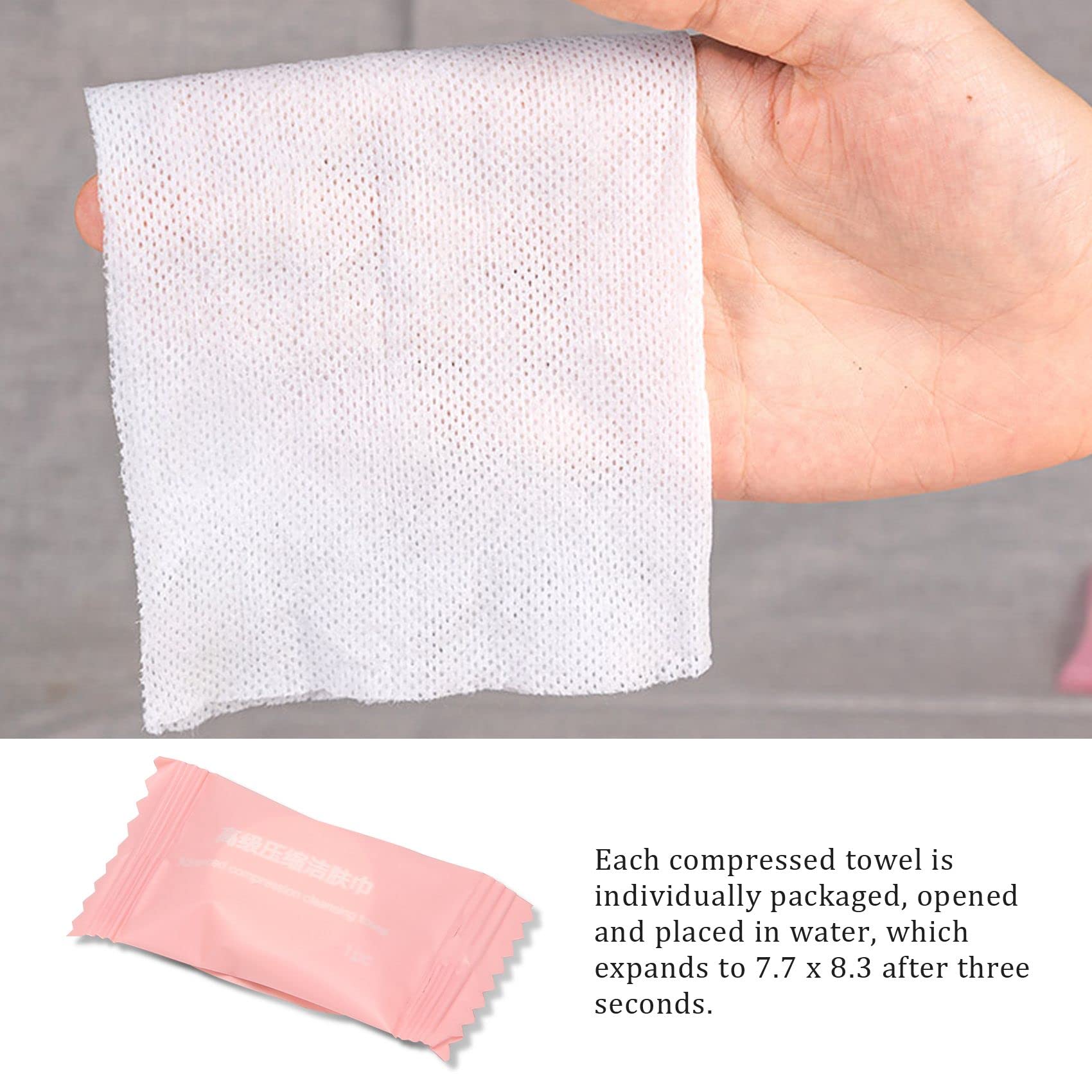 100 Stück Komprimierte Handtücher – Einweg, Biologisch Abbaubar, Expandierbar Auf 20x22 Cm