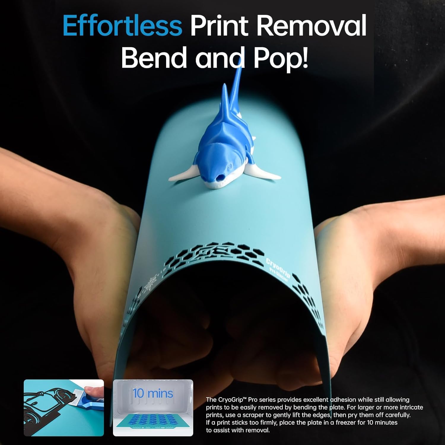BIQU CryoGrip Pro Glacier Panda Płyta montażowa, dwustronne specjalne materiały z walcowanej stali sprężynowej dla drukarki 3D K1 MAX, ulepszoną płytę montażową, mocne przyleganie, 310x315mm