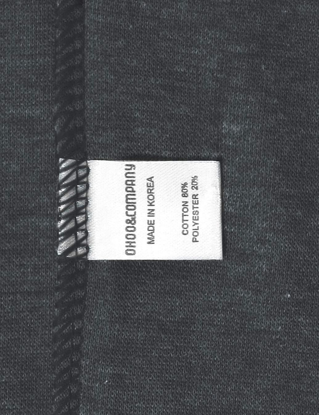 Ohoo Mens Slim Fit Long Sleeve Lightweight Zip-up Hoodie With Kanga Pocket Dcf102-charcoal(inside Pocket) Small