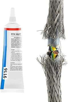 Liquid Electrical Tape,Liquid Insulating High Temperature Glue,60ml Waterproof Insulating Electrical Tape Glue,Liquid Electrical Tape Black,Quick-Drying,Good Insulation Liquid Electrical Tape