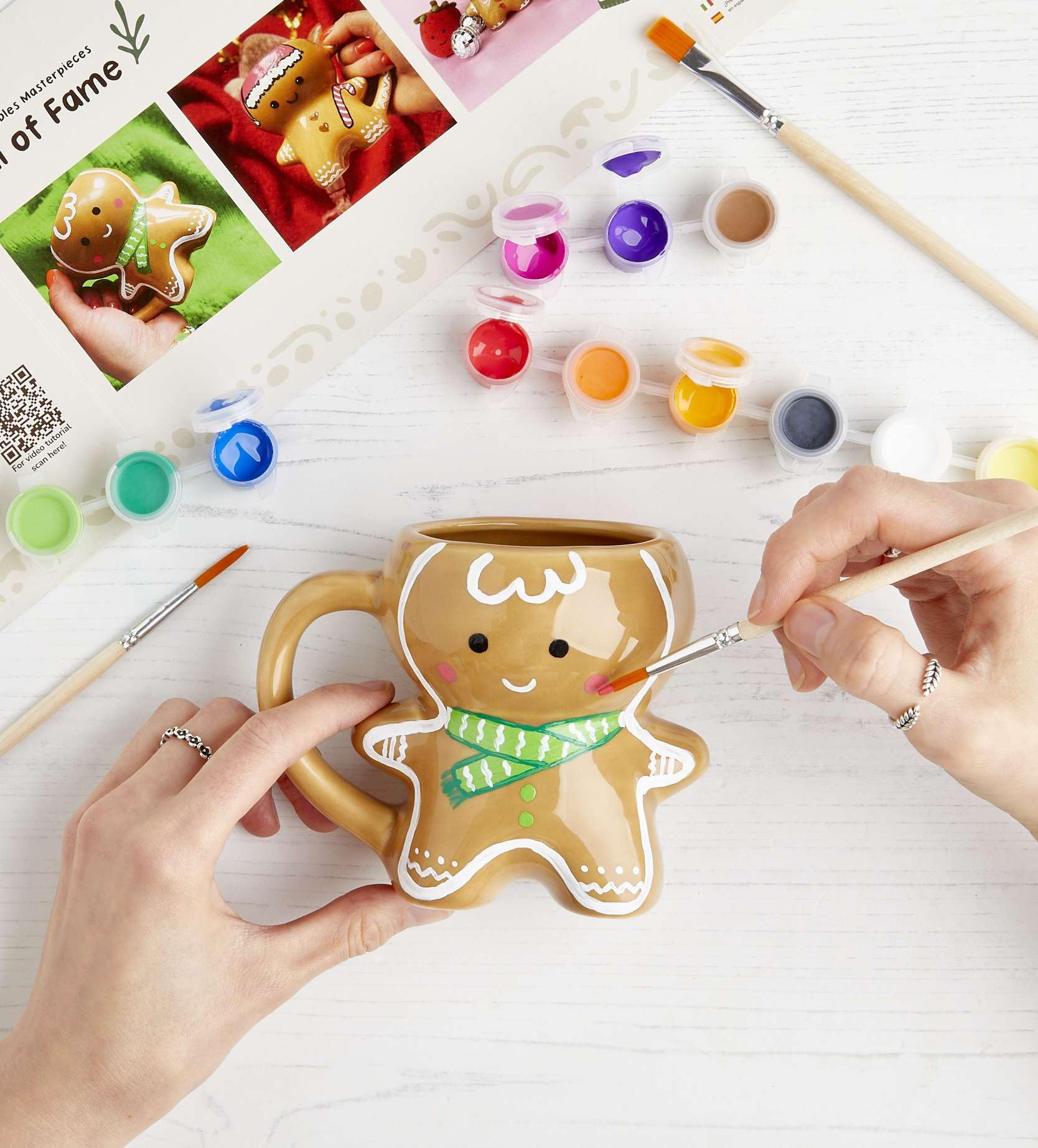 Amazon.com: Pott'd Paintables Gingerbread Christmas Paint-a-Mug