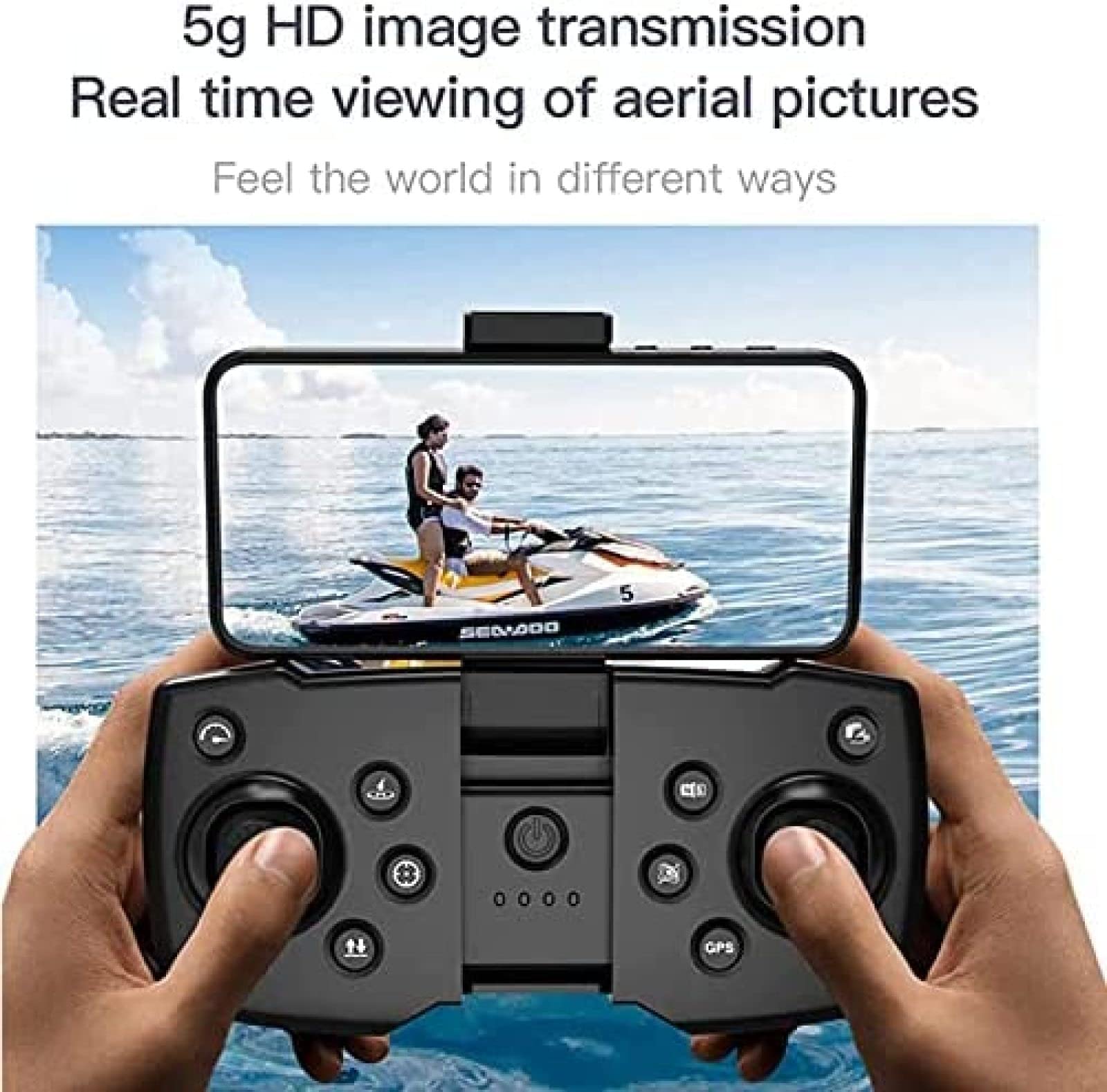 Dron GPS z kamerą 4K, transmisja na żywo 5G Wi-Fi 1000M FPV, szeroki kąt 120 °, śledzenie mnie, kontrola aplikacji, 25 minut czasu lotu, składany dron zdalnie sterowany quadrocopter dla doro