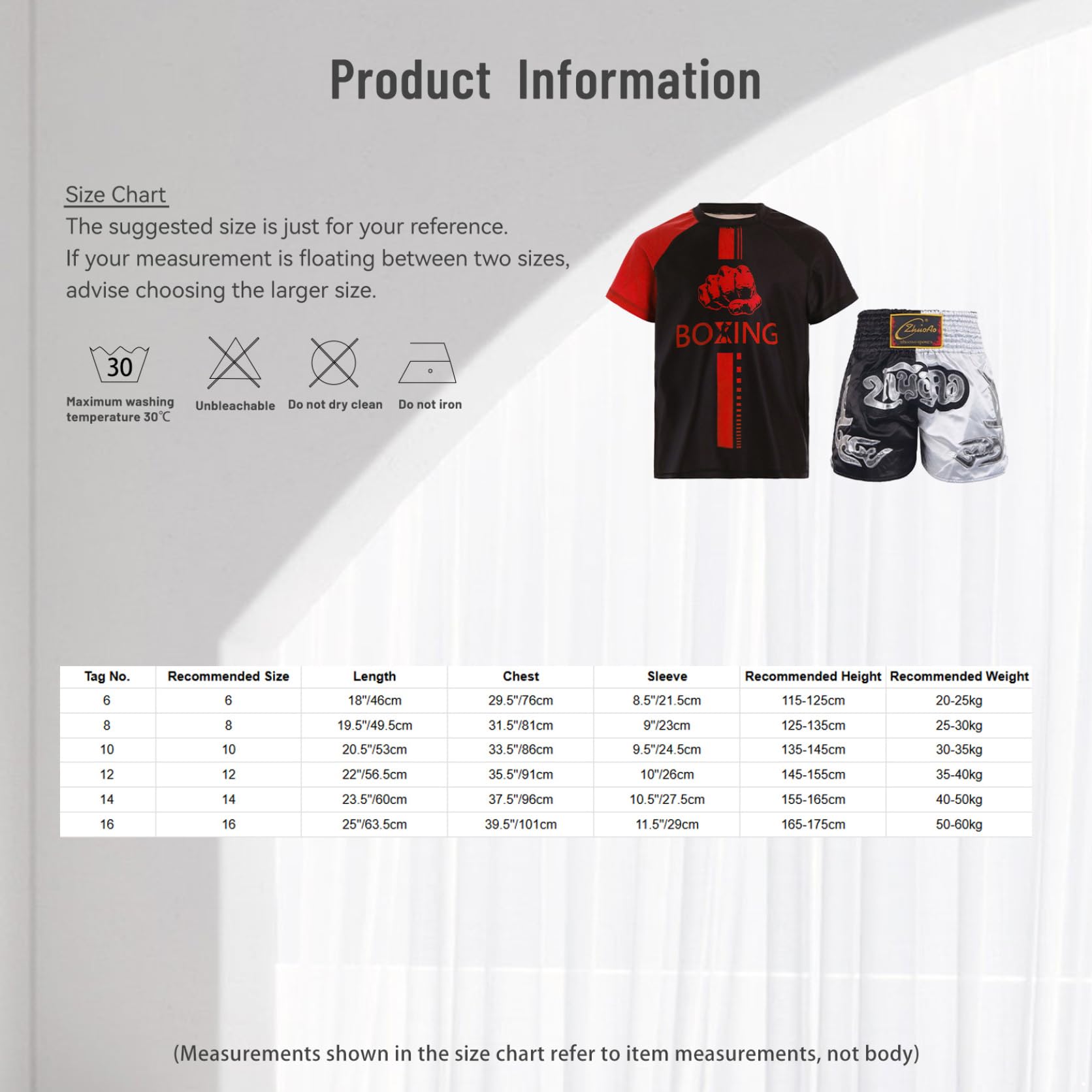 Conjunto de pantalones cortos y camiseta de boxeo para chicos de lucha Muay Thai Mma Kick Boxing